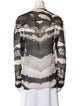 Roberto Cavalli Silk Printed Button-Up Top