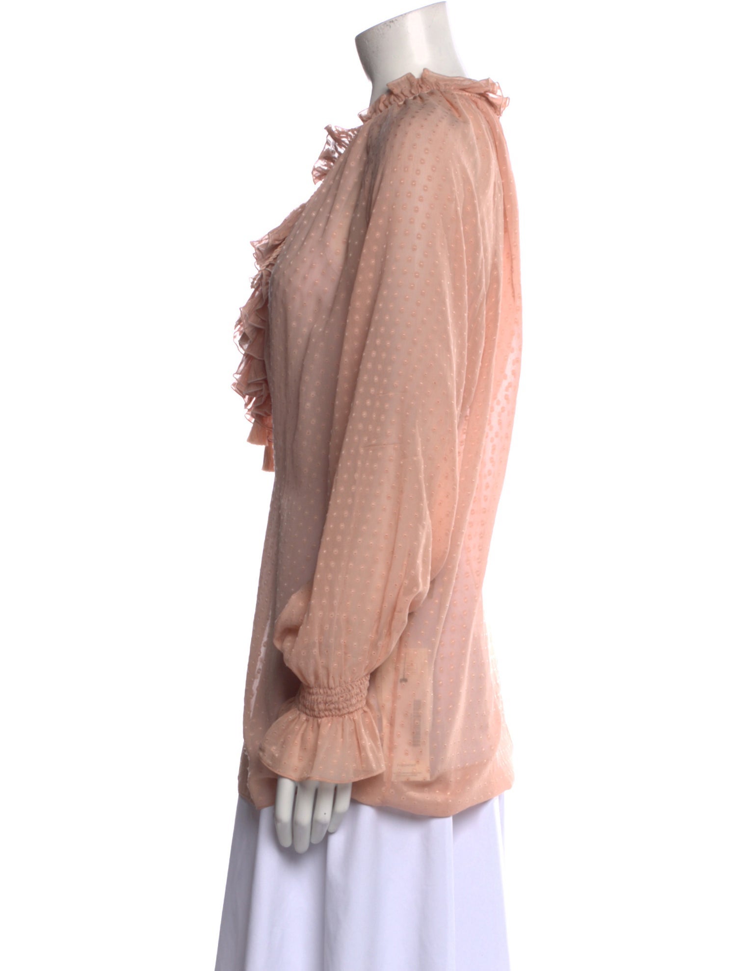 Roberto Cavalli Silk Mock Neck Blouse