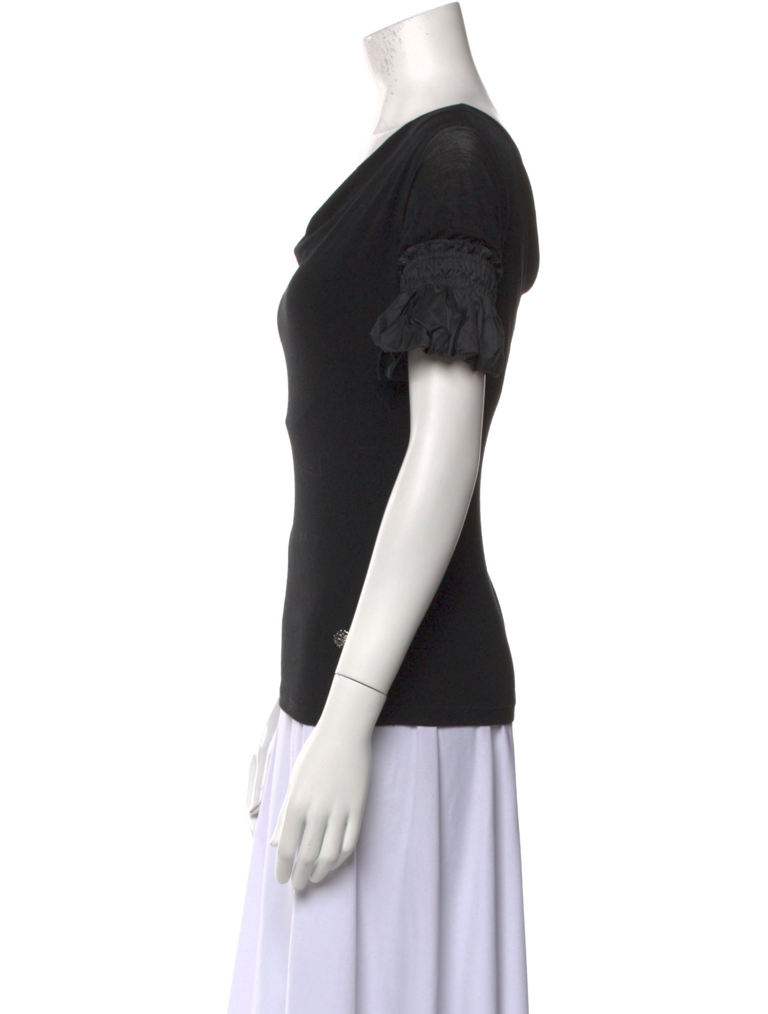 Roberto Cavalli Cowl Neck Short Sleeve T-Shirt