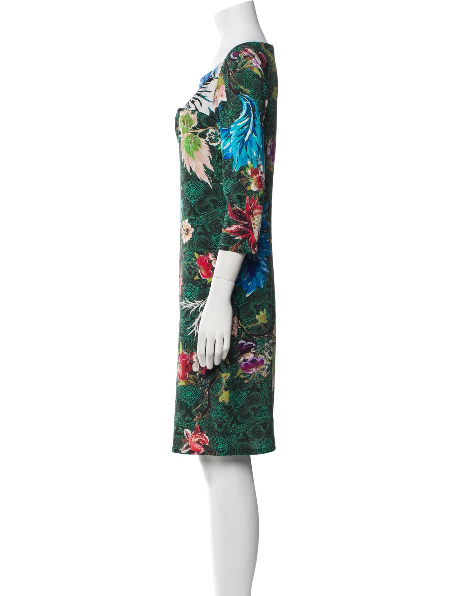Roberto Cavalli Floral Print Knee-Length Dress