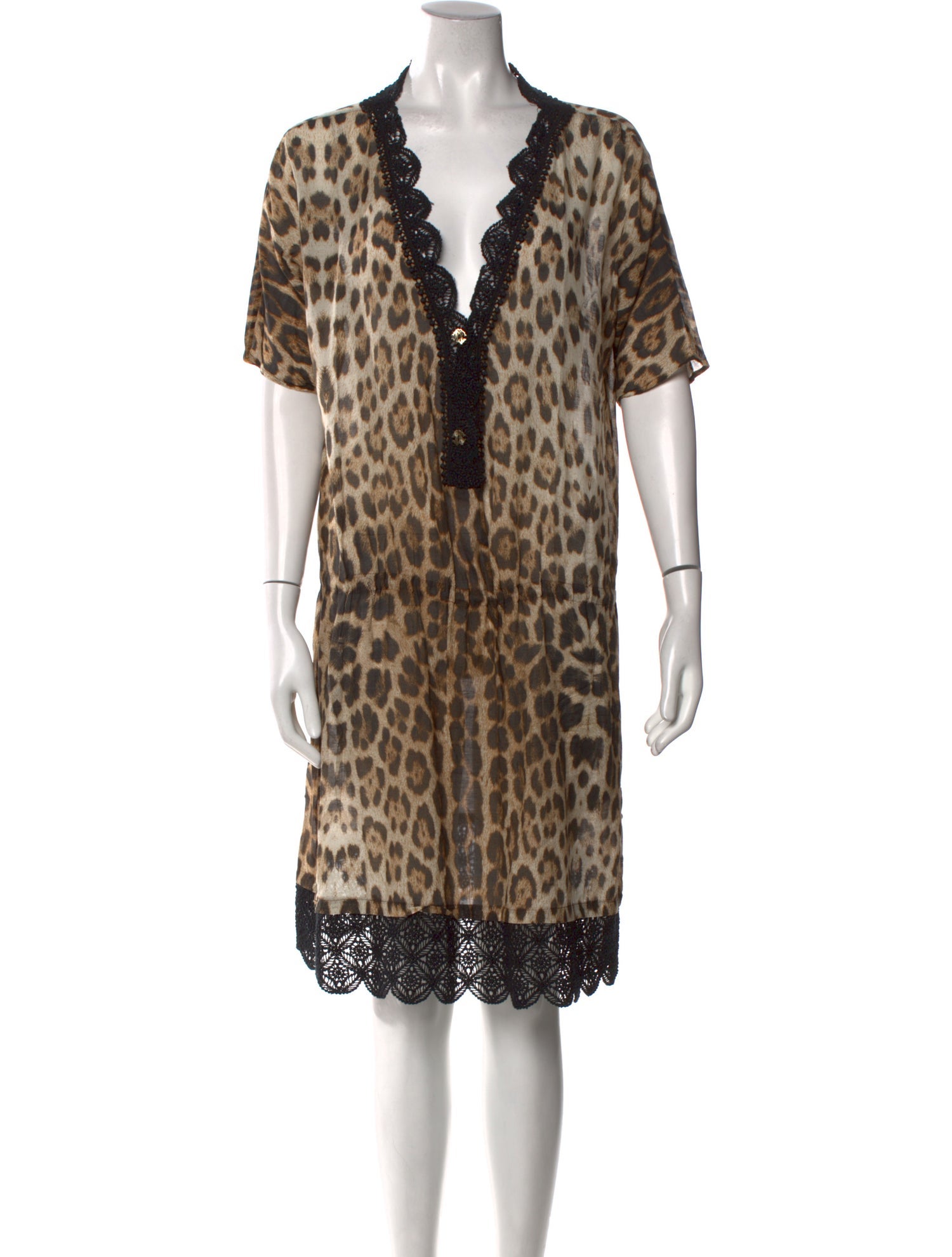 Roberto Cavalli Animal Print Knee-Length Dress