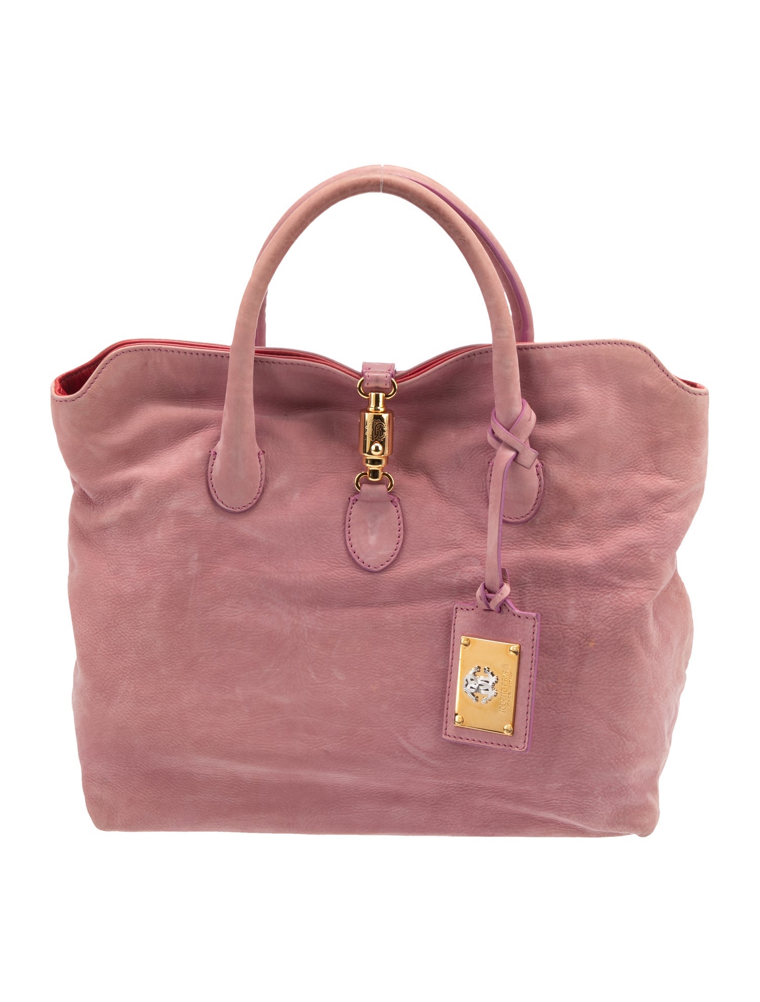 Roberto Cavalli Suede Top Handle Bag