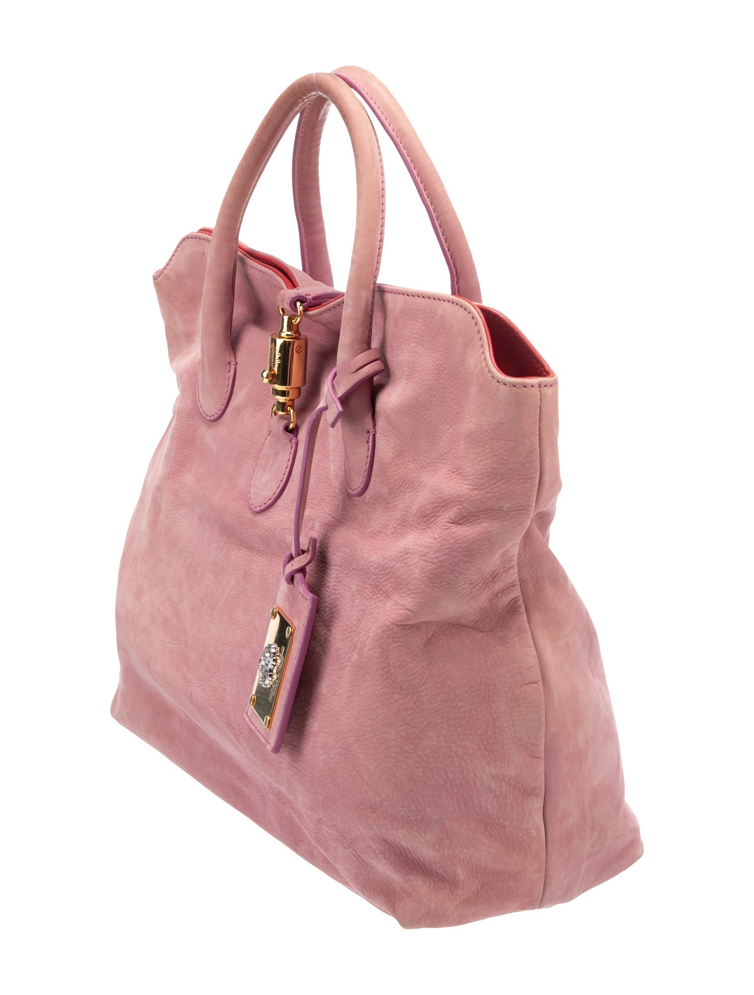 Roberto Cavalli Suede Top Handle Bag