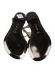Roberto Cavalli Patent Leather Colorblock Pattern T-Strap Sandals