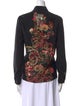 Roberto Cavalli Silk Floral Print Button-Up Top
