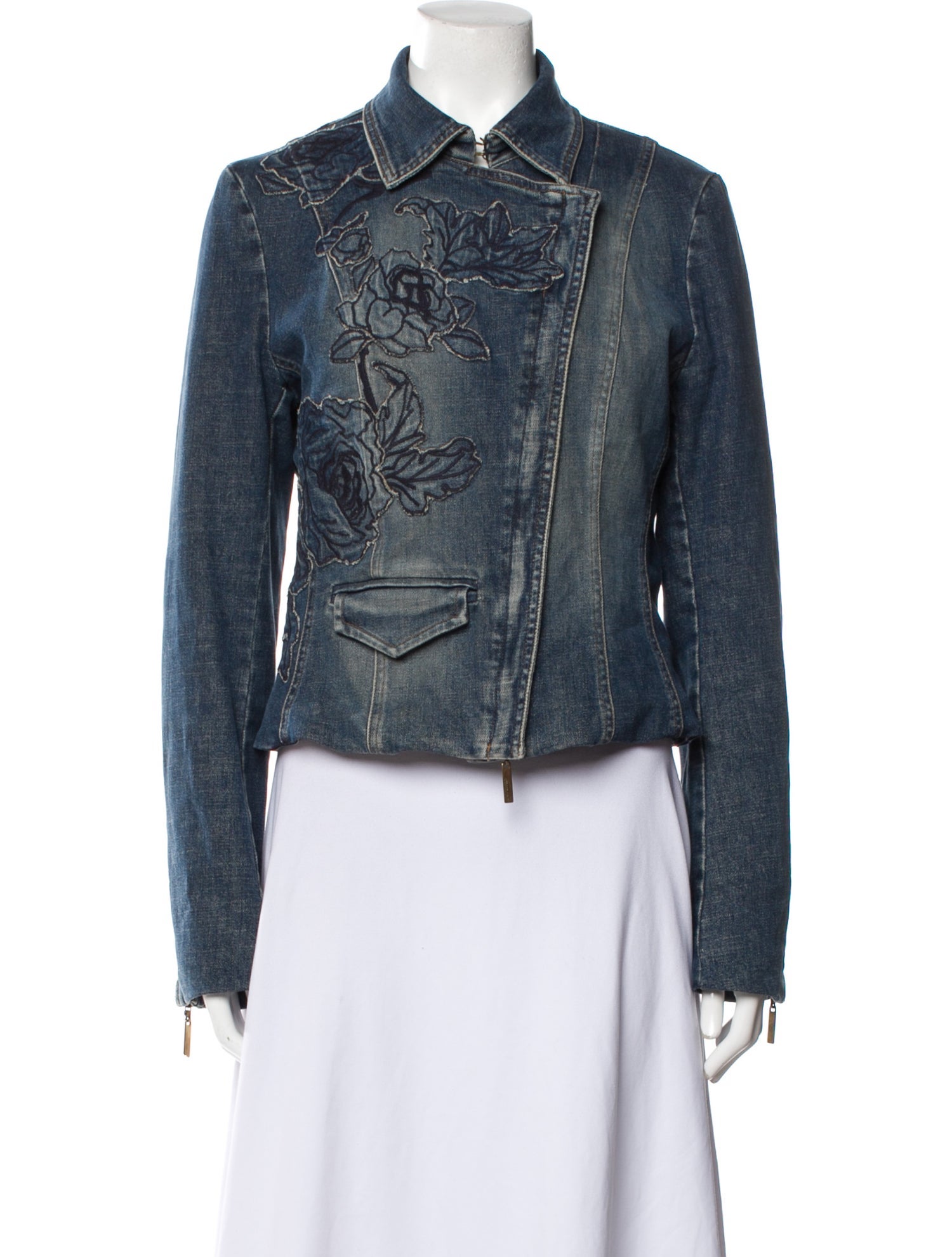 Roberto Cavalli Late 1990's - Early 2000's Denim Jacket