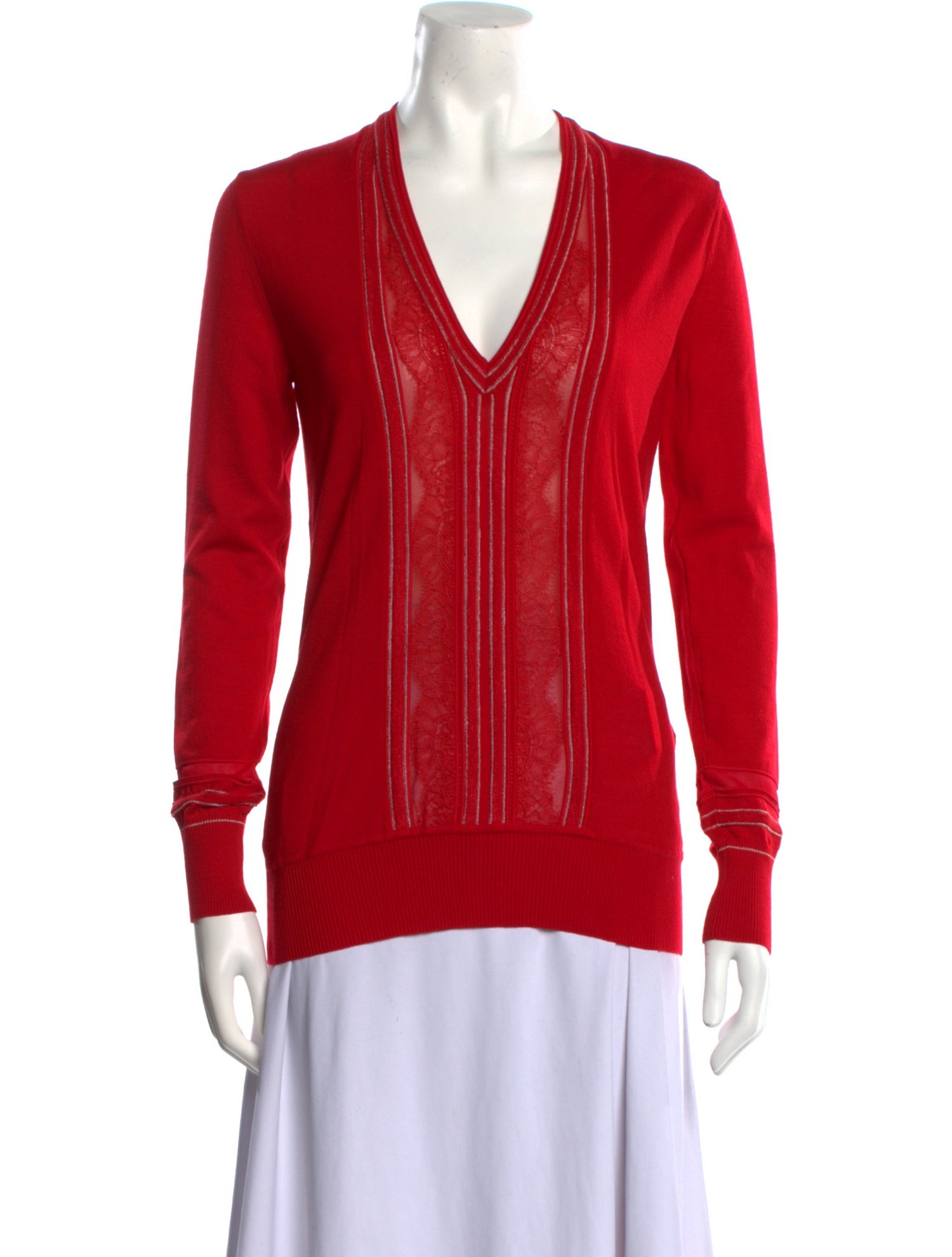 Roberto Cavalli Wool V-Neck Sweater