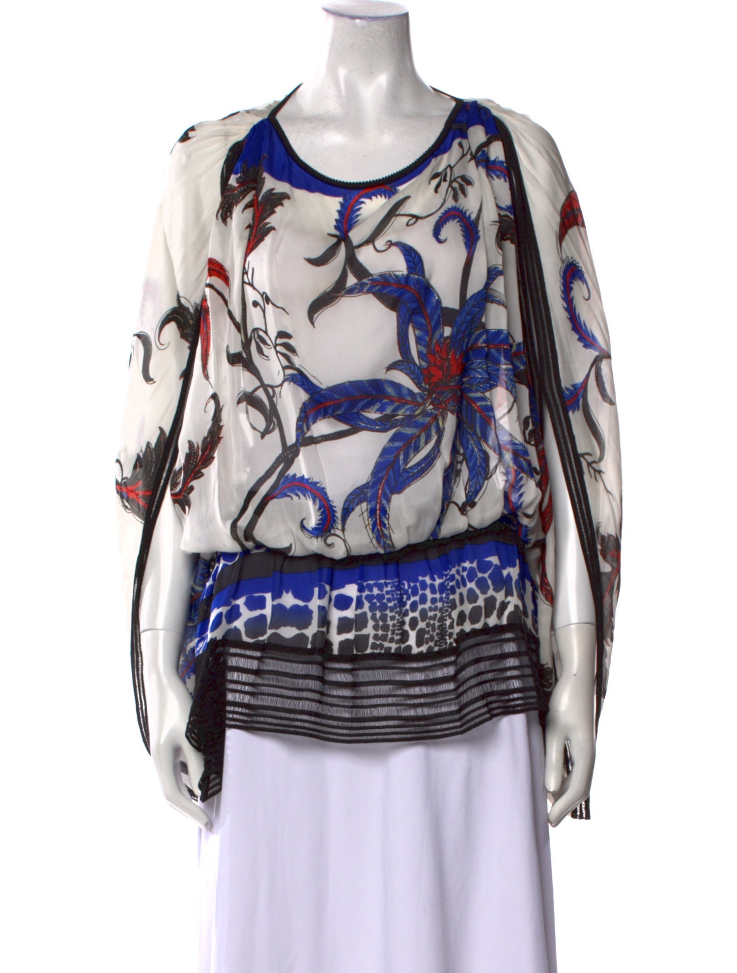 Roberto Cavalli Silk Printed Blouse