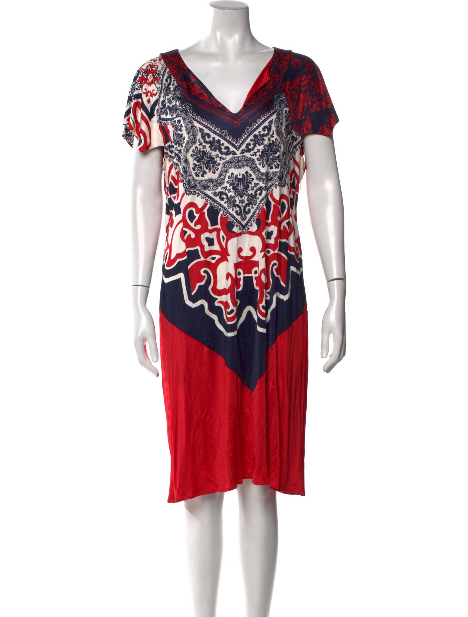 Roberto Cavalli Printed Knee-Length Dress