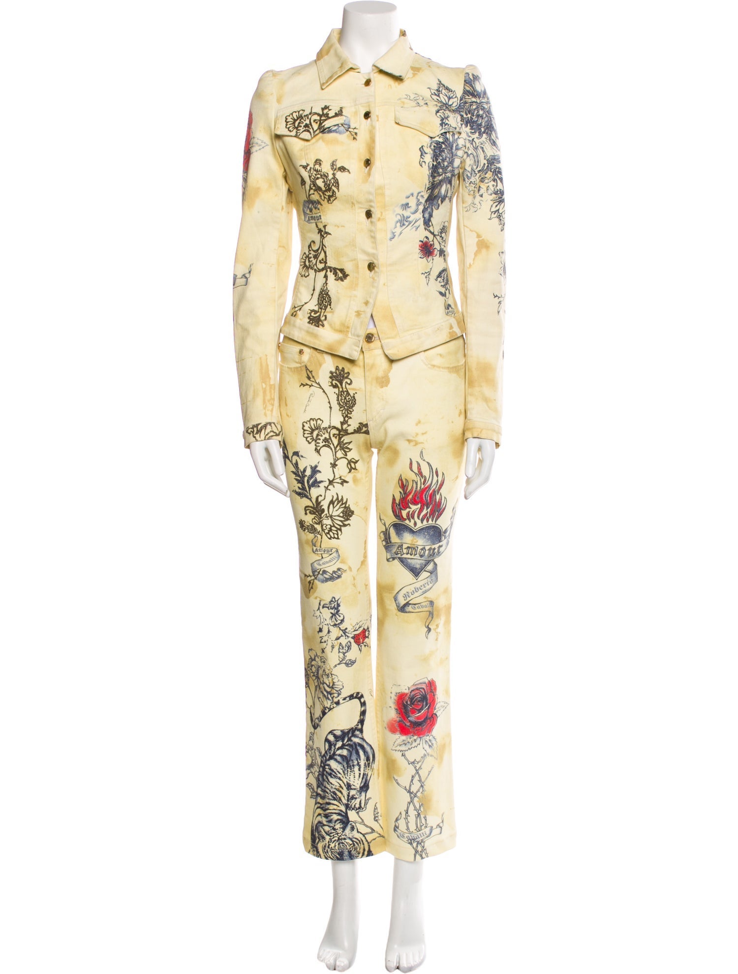 Roberto Cavalli Vintage 2003 Pant Set