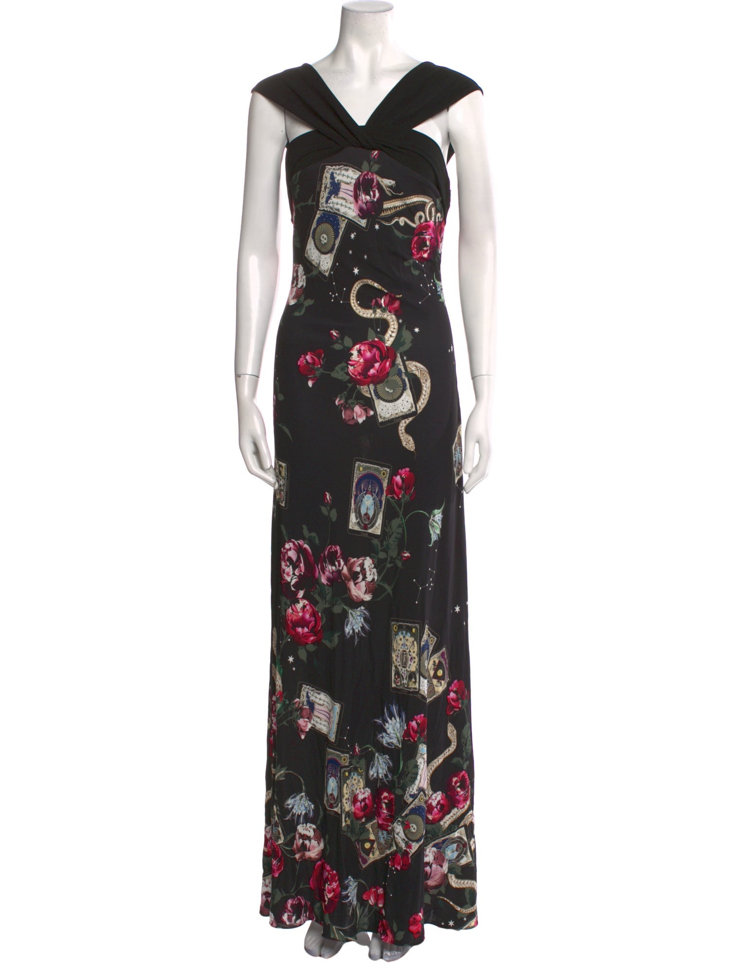Roberto Cavalli Floral Print Long Dress