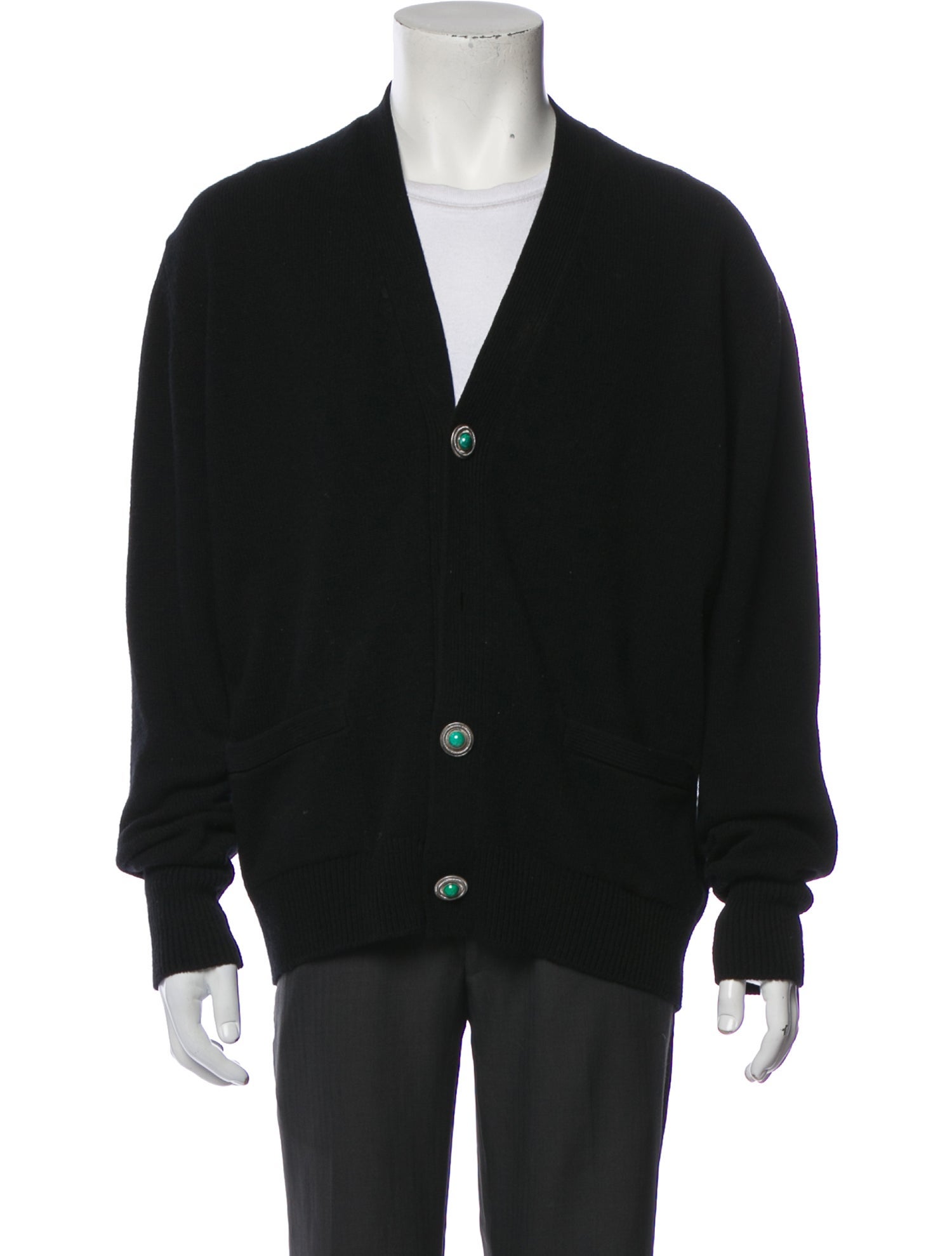 Roberto Cavalli Wool V-Neck Cardigan