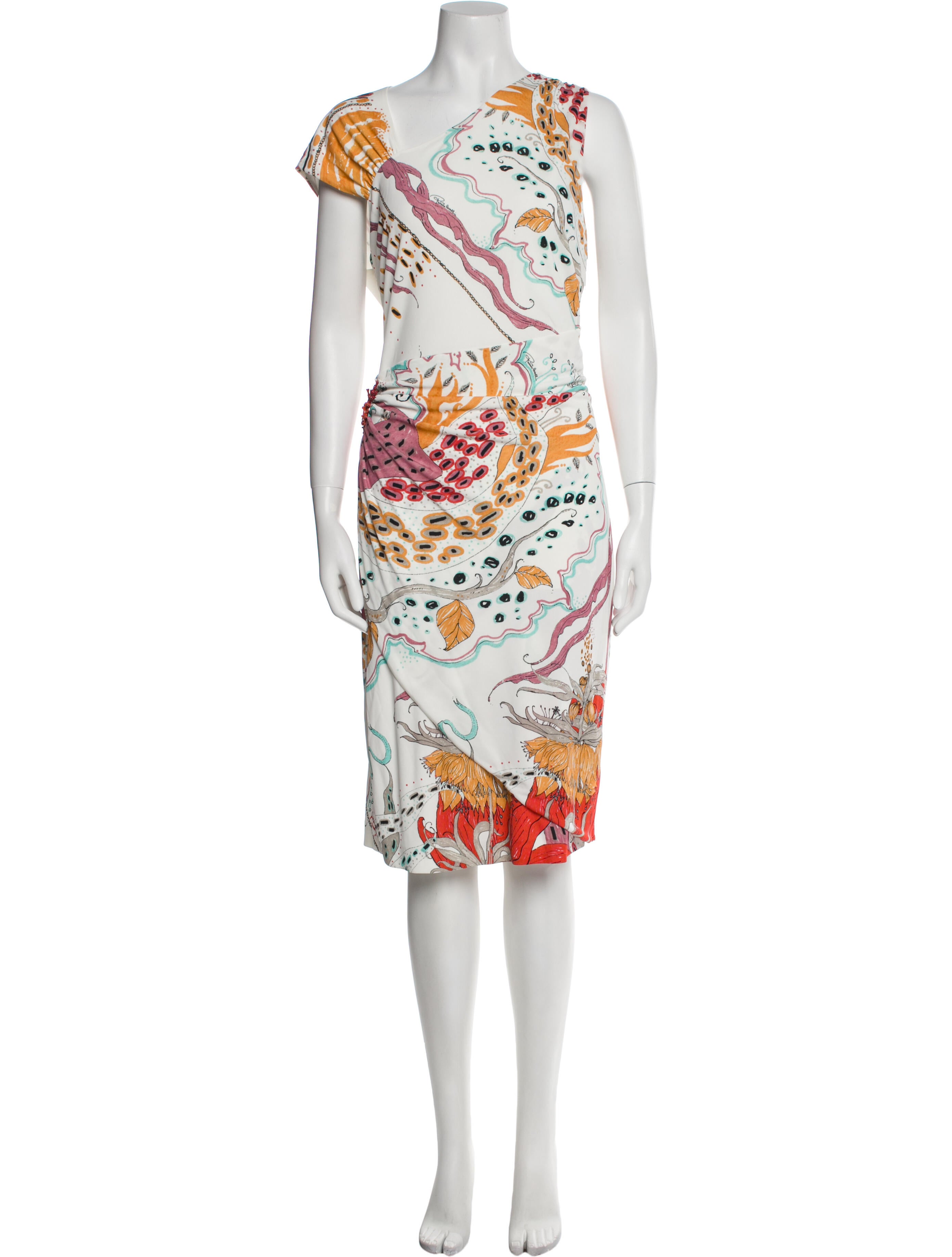 Roberto Cavalli Printed Midi Length Dress w/ Tags