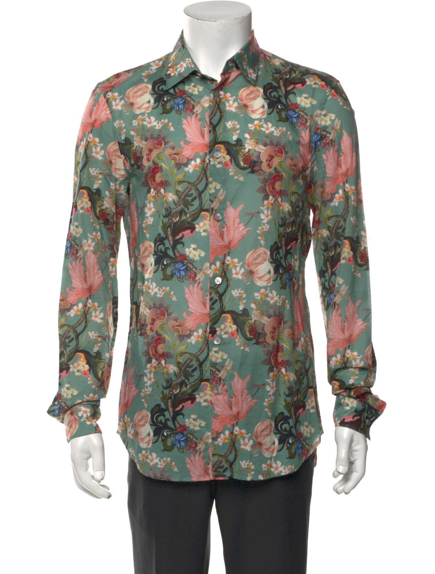 Roberto Cavalli Floral Print Long Sleeve Shirt