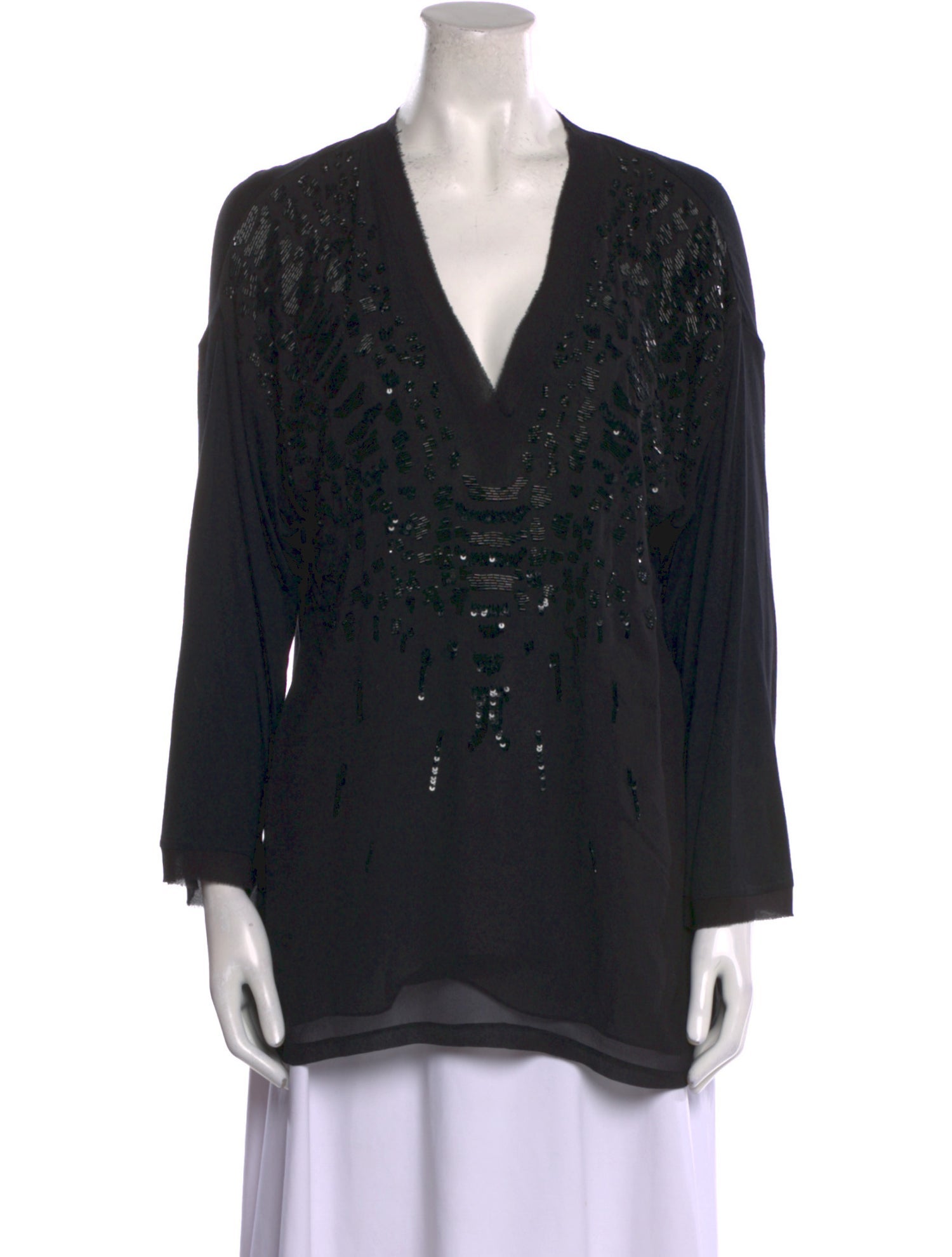 Roberto Cavalli Silk V-Neck Tunic