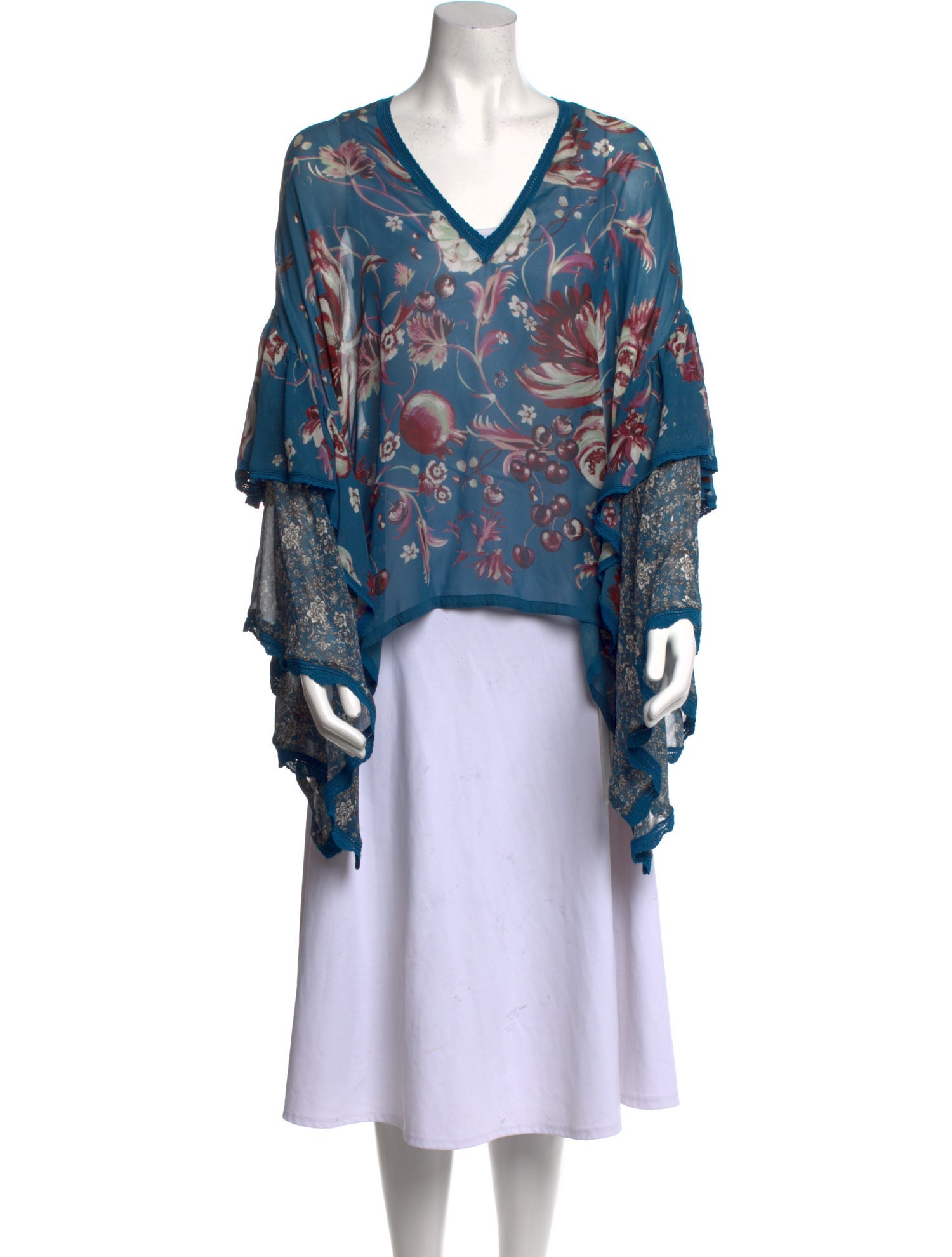 Roberto Cavalli Silk Floral Print Tunic