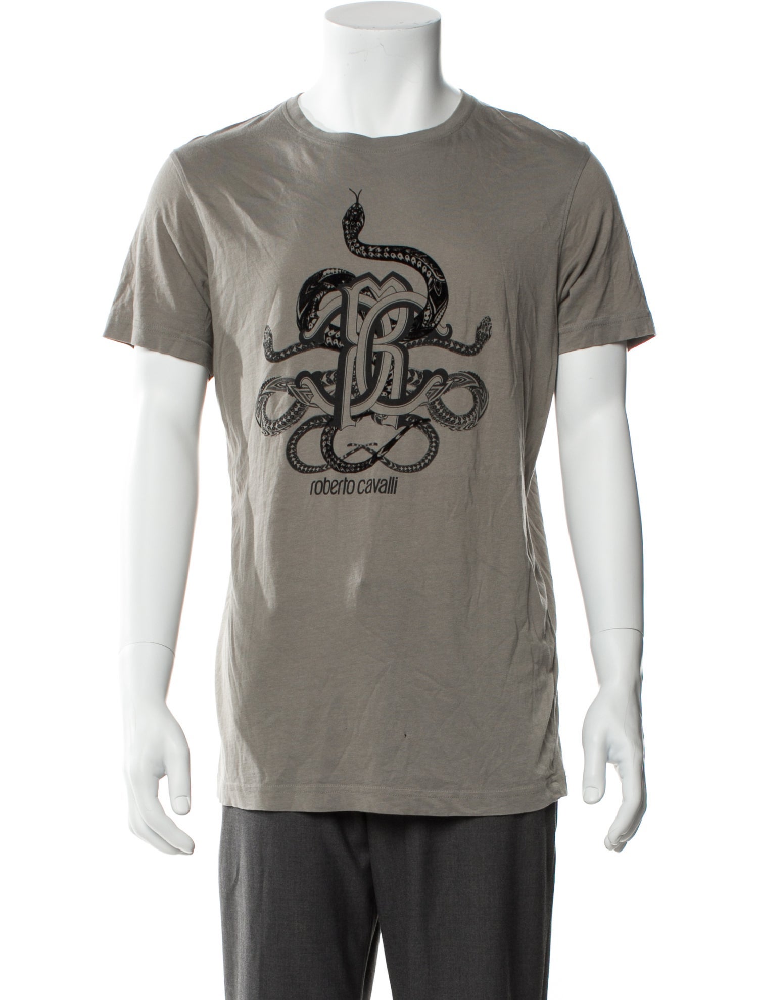 Roberto Cavalli Graphic Print Crew Neck T-Shirt