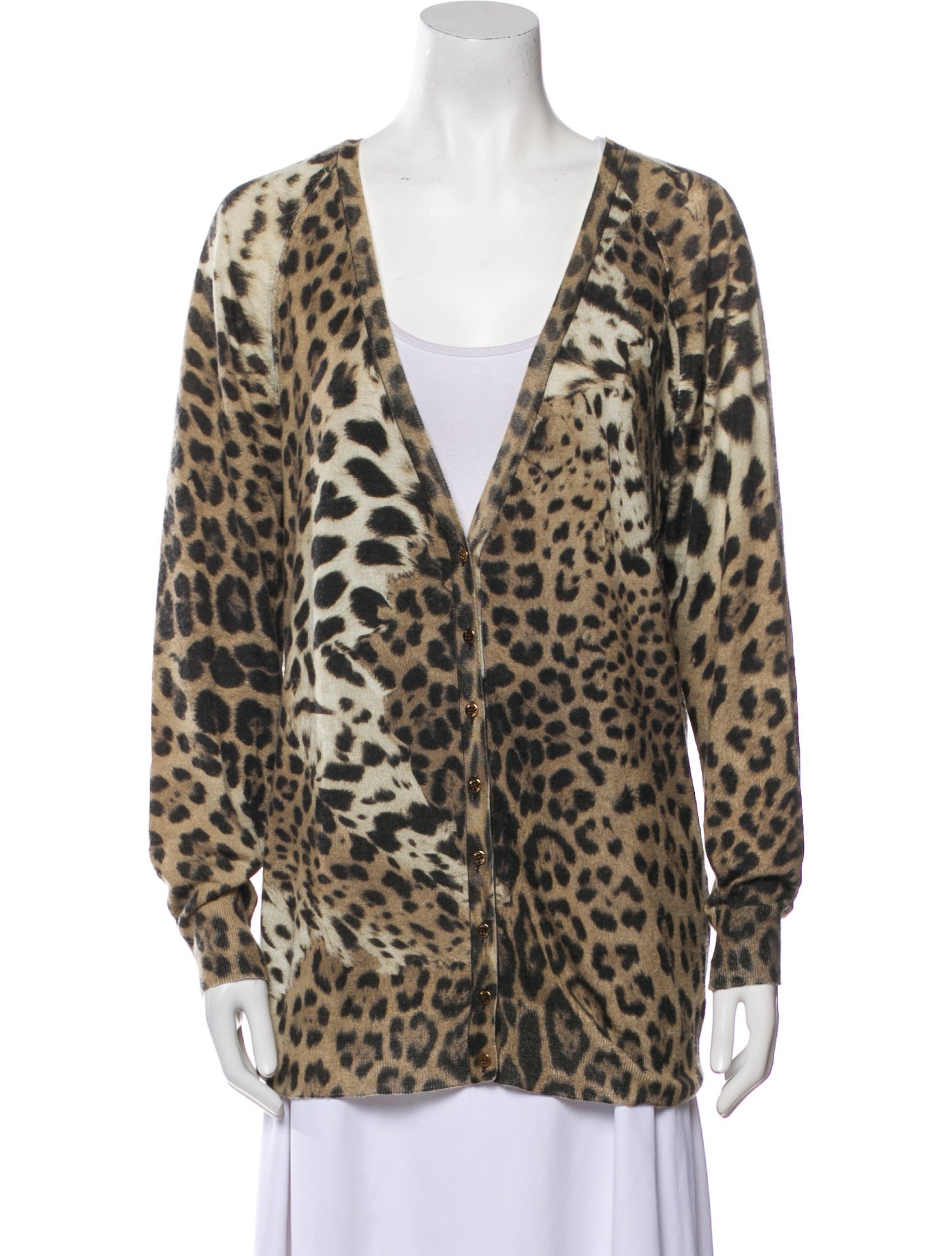 Roberto Cavalli Silk Animal Print Sweater