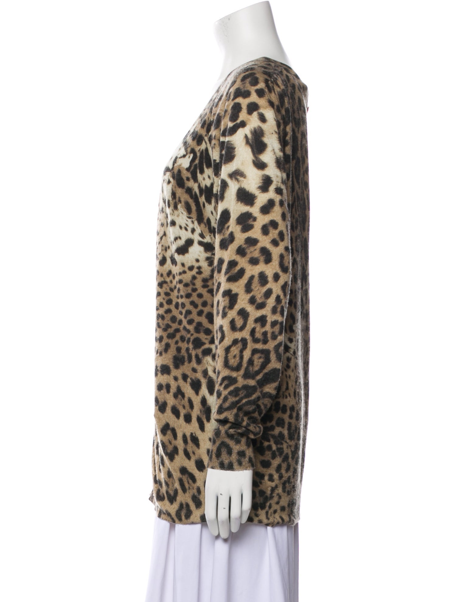 Roberto Cavalli Silk Animal Print Sweater