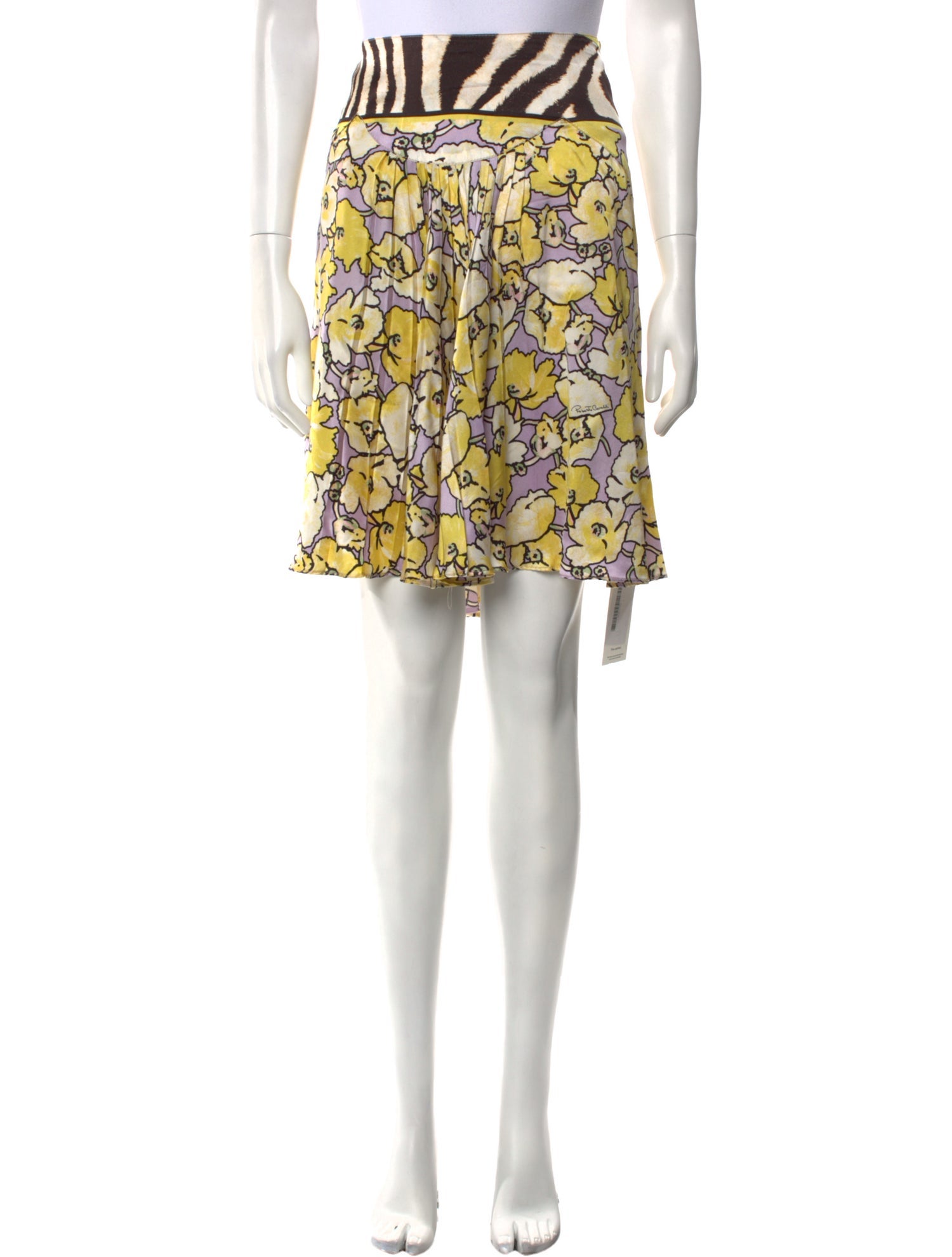 Roberto Cavalli Silk Knee-Length Skirt