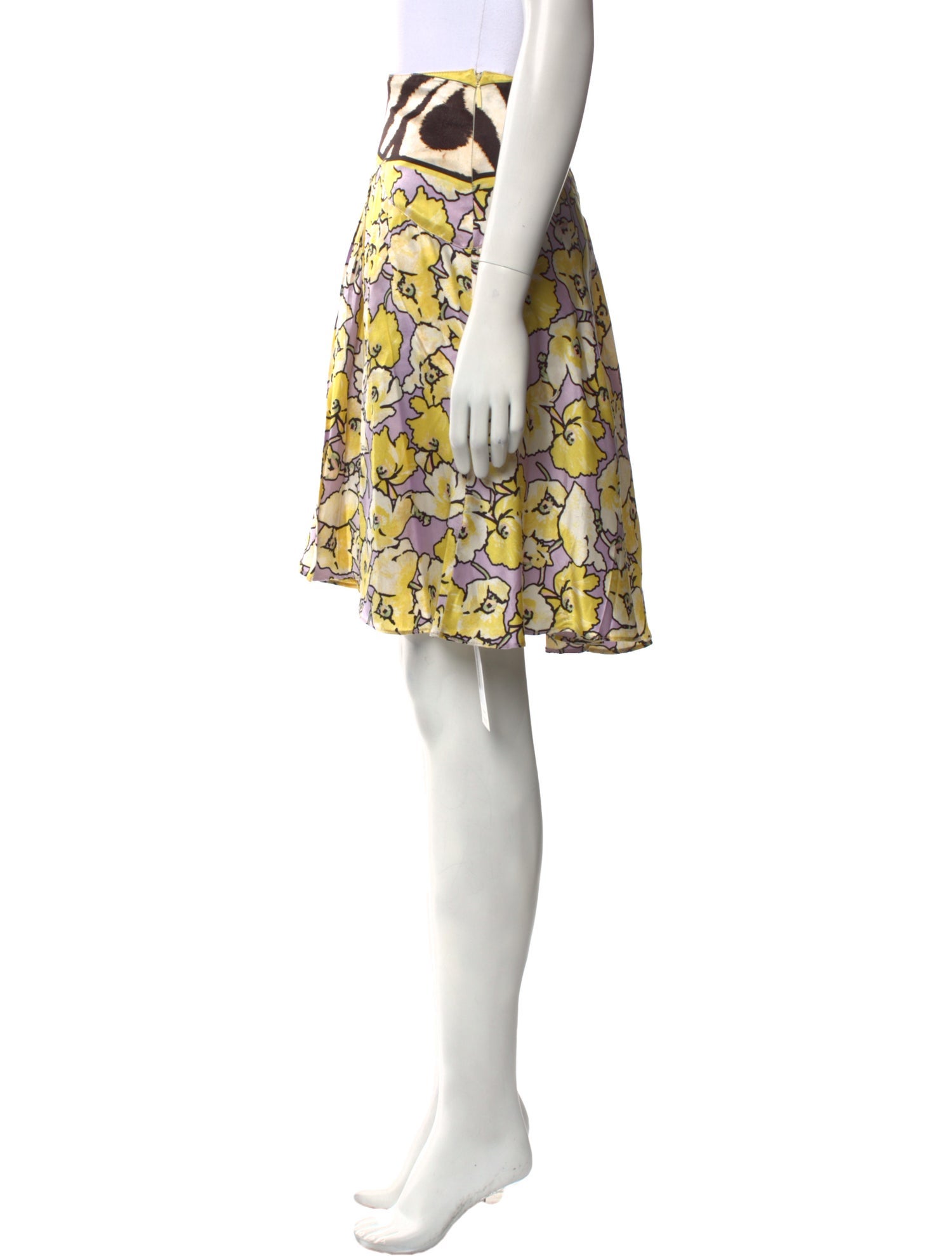 Roberto Cavalli Silk Knee-Length Skirt