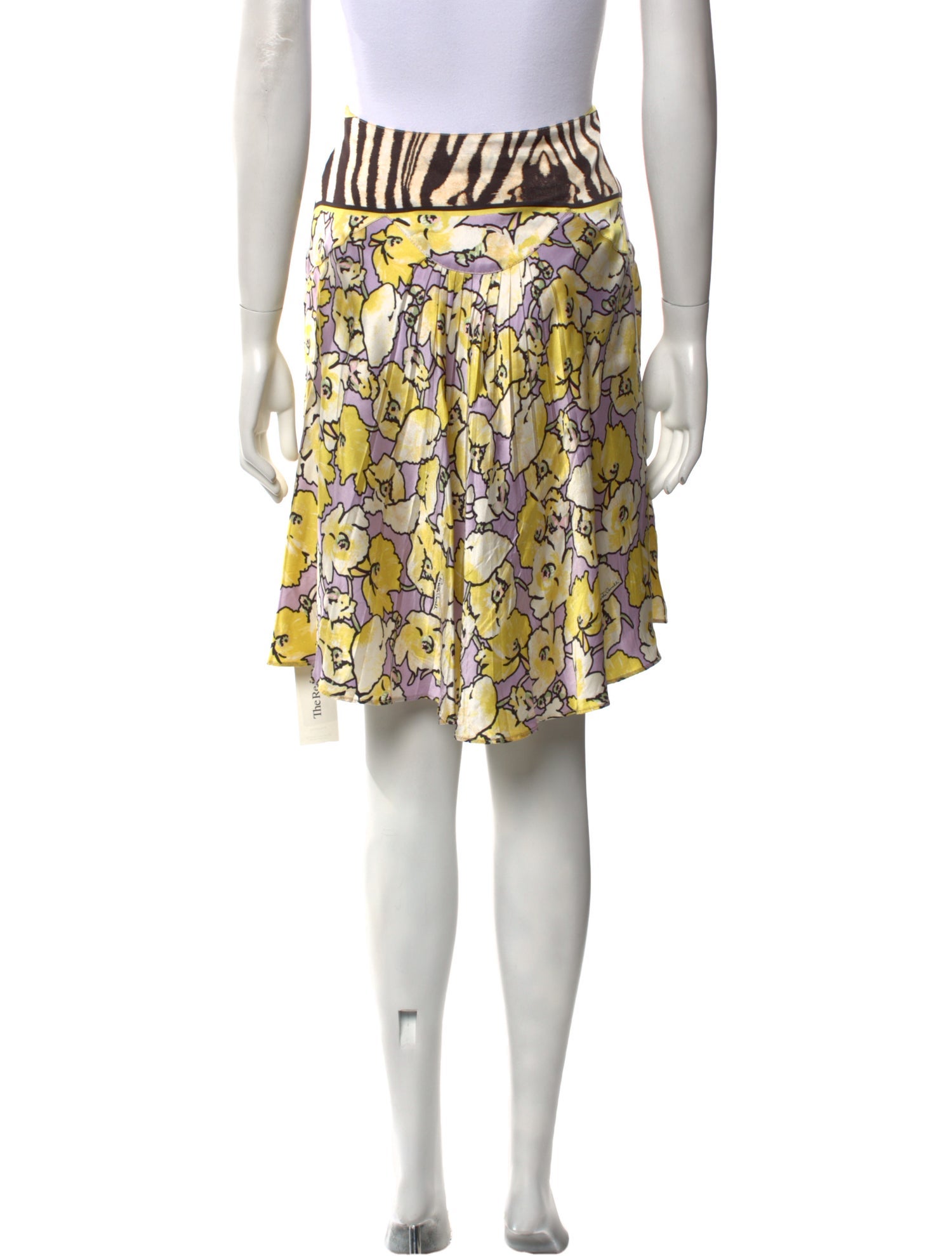 Roberto Cavalli Silk Knee-Length Skirt