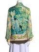Roberto Cavalli Silk Printed Button-Up Top
