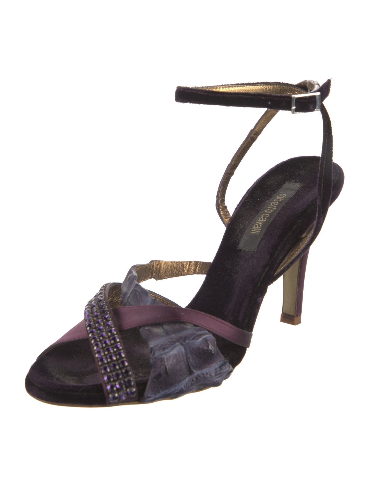 Roberto Cavalli Velvet Sandals