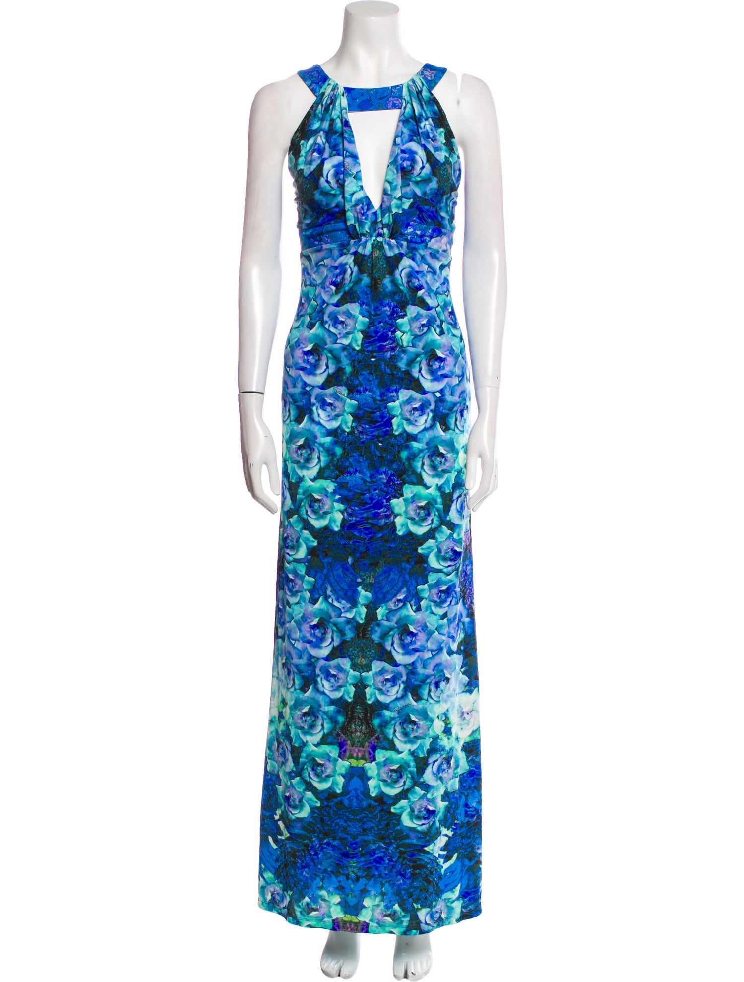 Roberto Cavalli Floral Print Long Dress