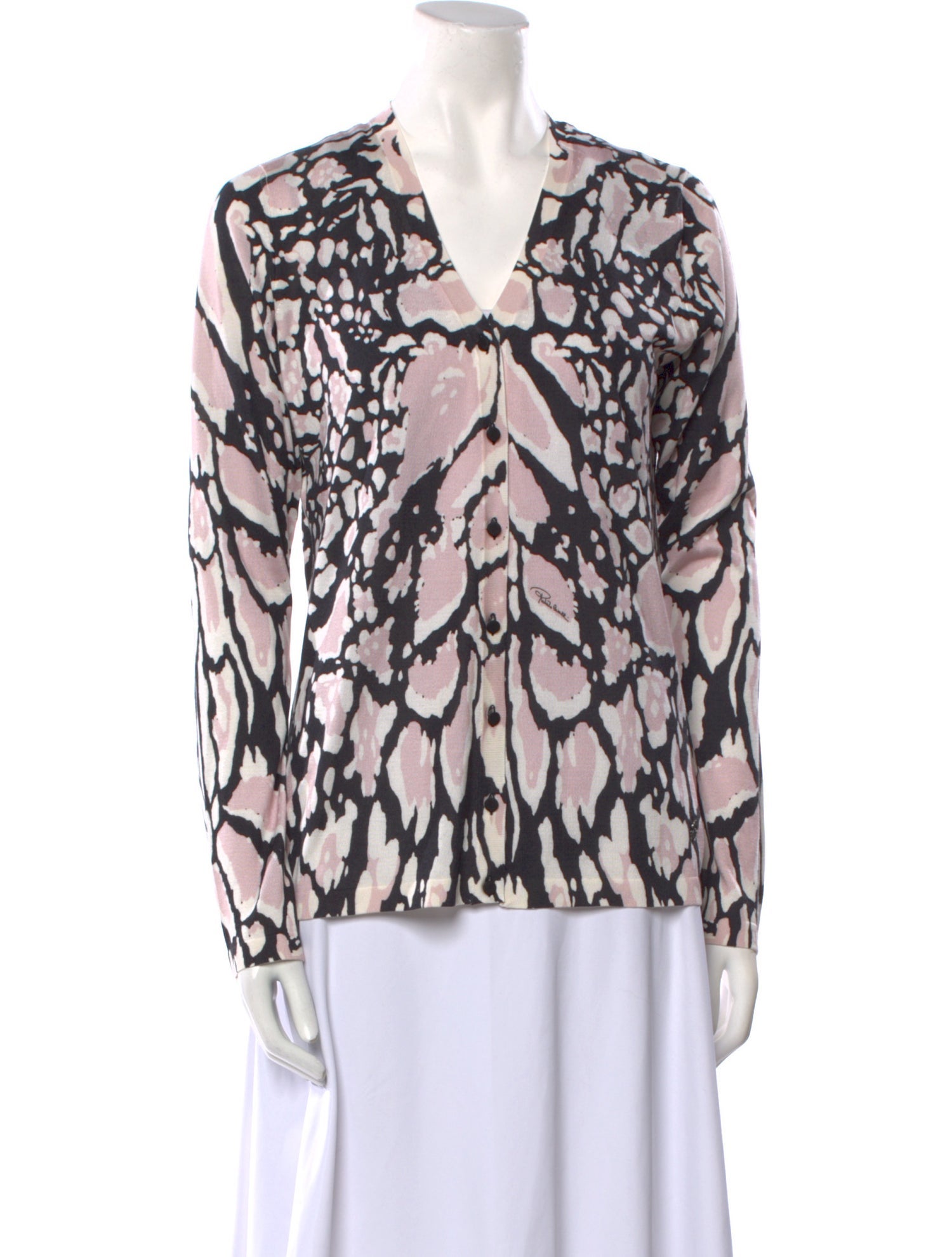 Roberto Cavalli Silk Printed Sweater