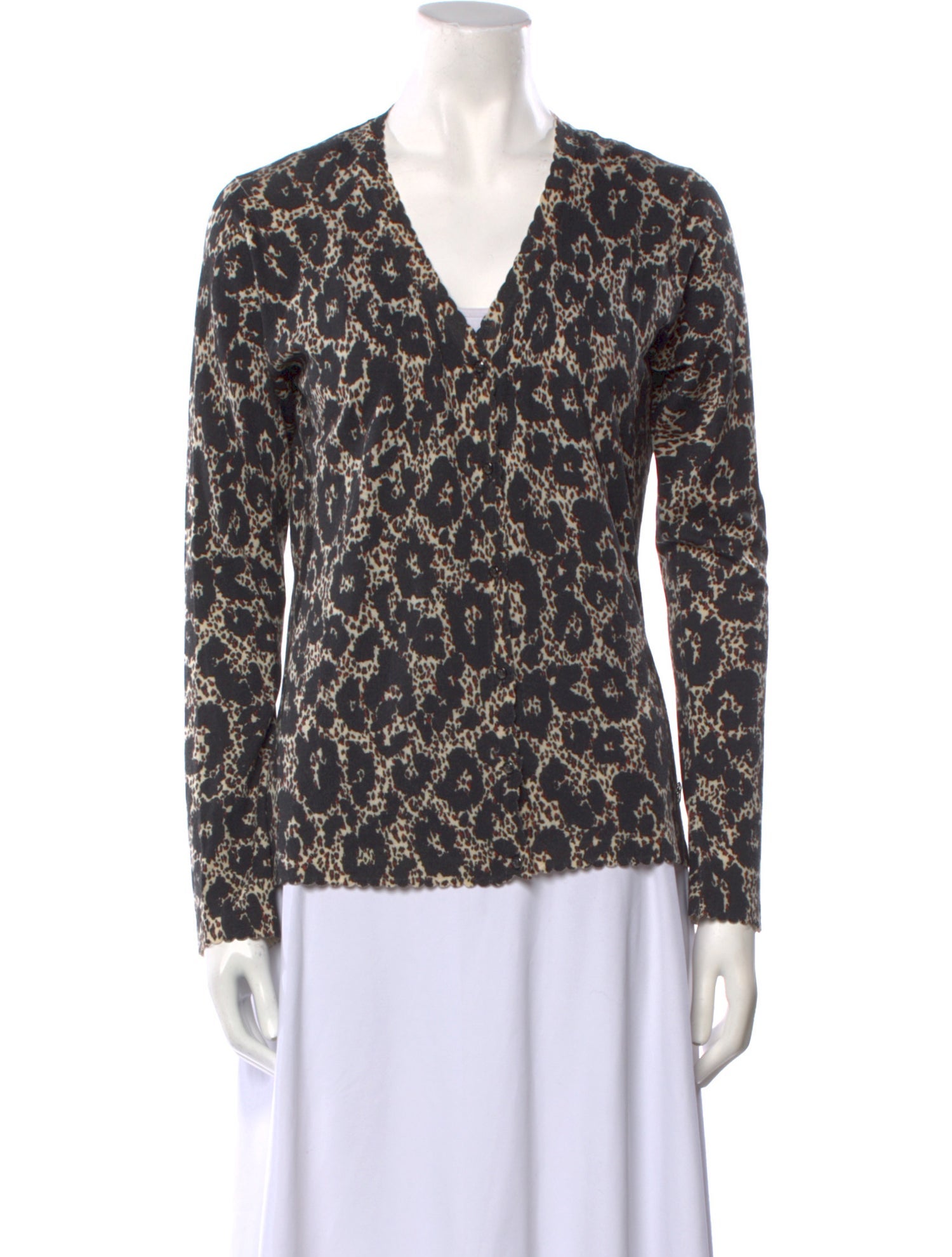 Roberto Cavalli Wool Animal Print Sweater