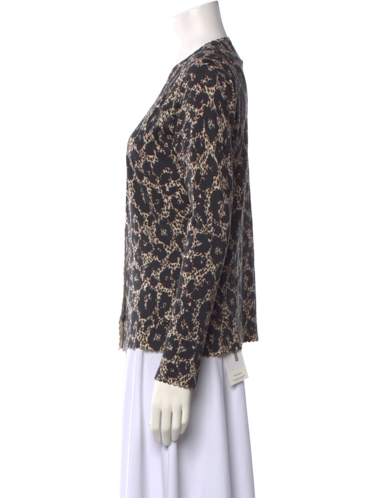 Roberto Cavalli Wool Animal Print Sweater