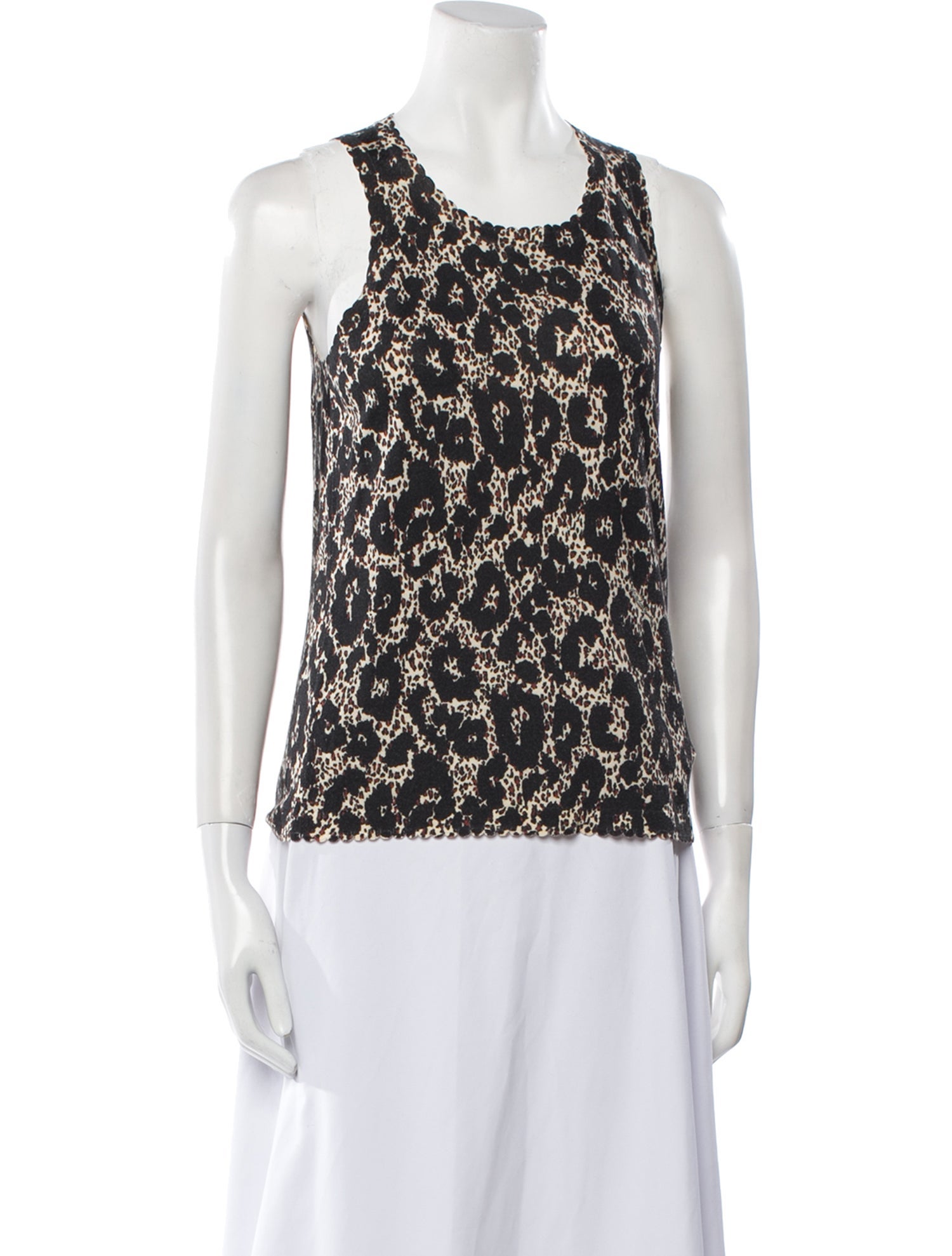 Roberto Cavalli Printed Scoop Neck Top