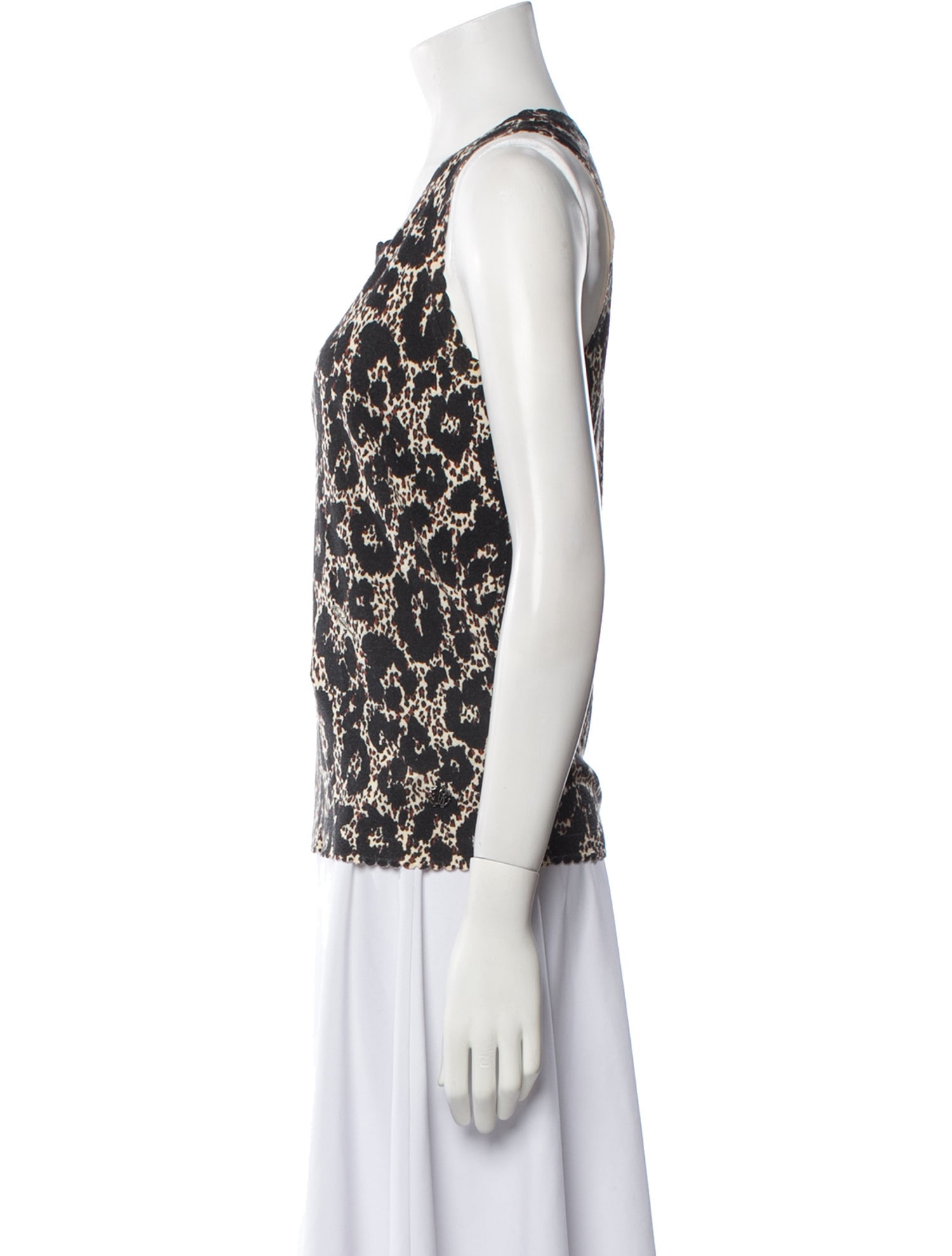 Roberto Cavalli Printed Scoop Neck Top