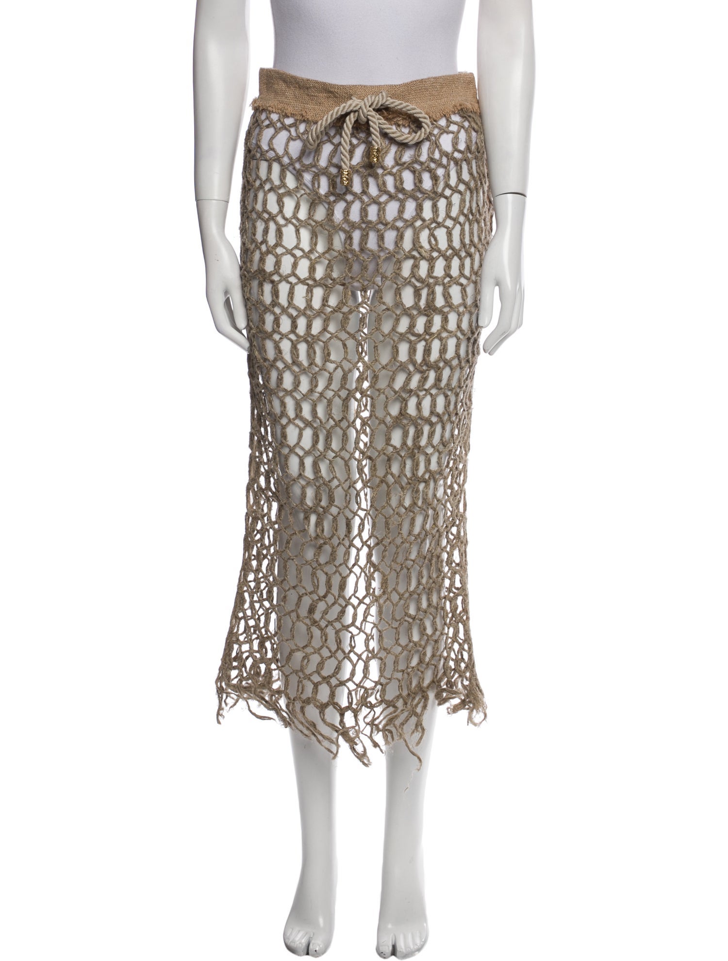 Roberto Cavalli Jute Midi Length Skirt w/ Tags