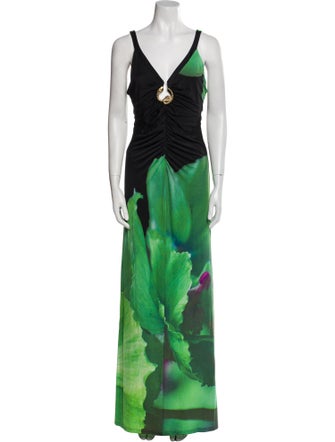 Roberto Cavalli Printed Long Dress