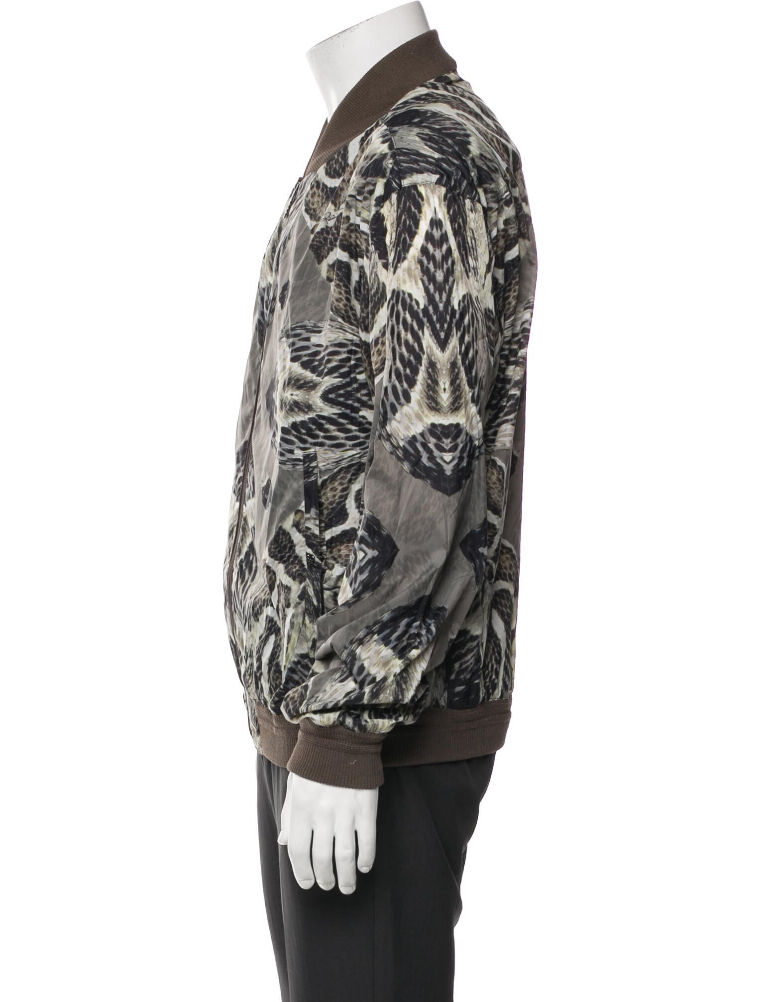 Roberto Cavalli Graphic Print Bomber Jacket