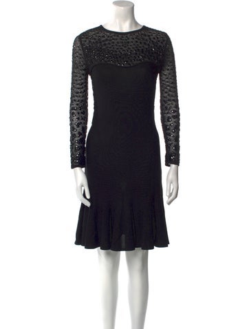 Roberto Cavalli Dresses Lace Pattern Knee-Length Dress Us2, It38 | XS