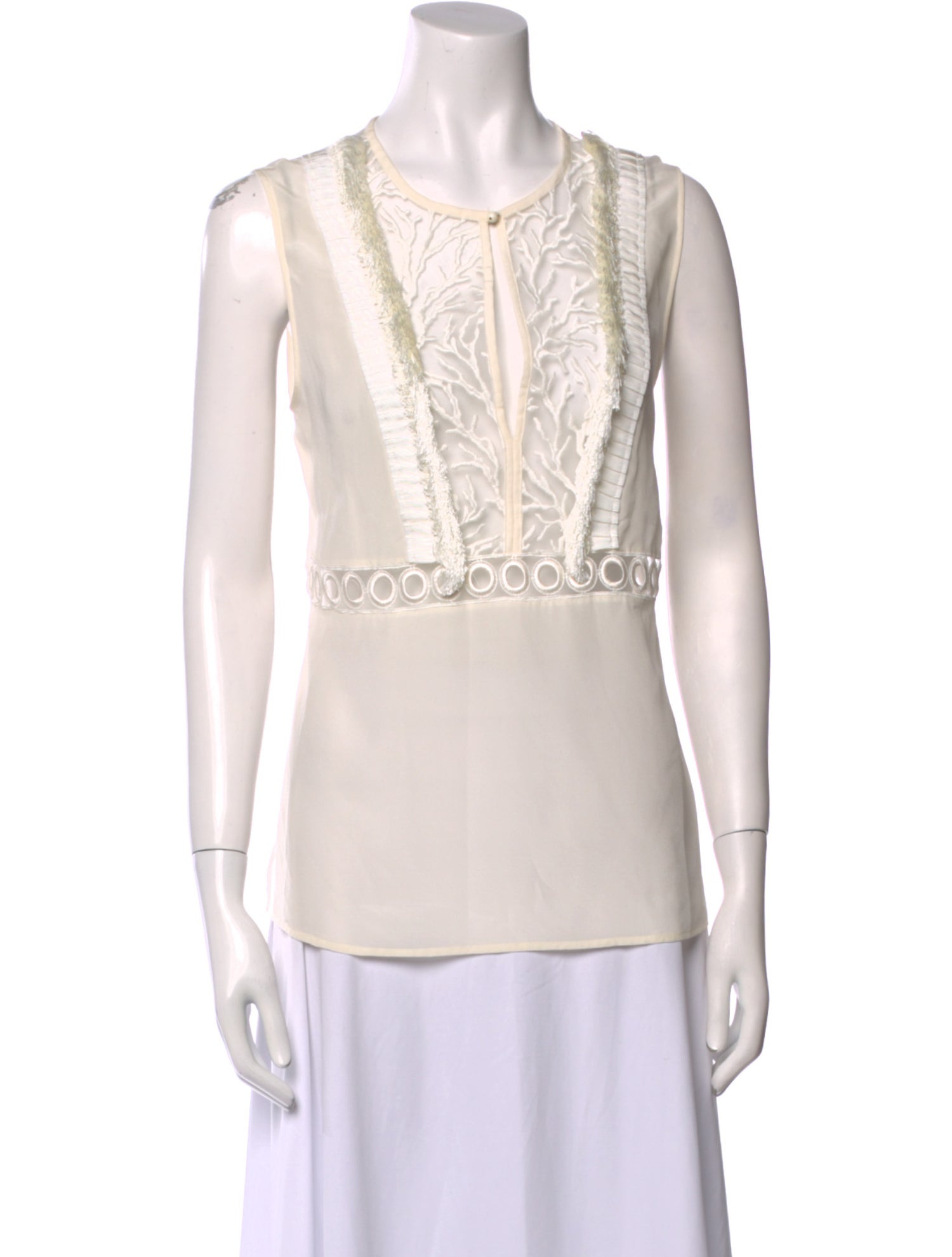 Roberto Cavalli Silk Crew Neck Top