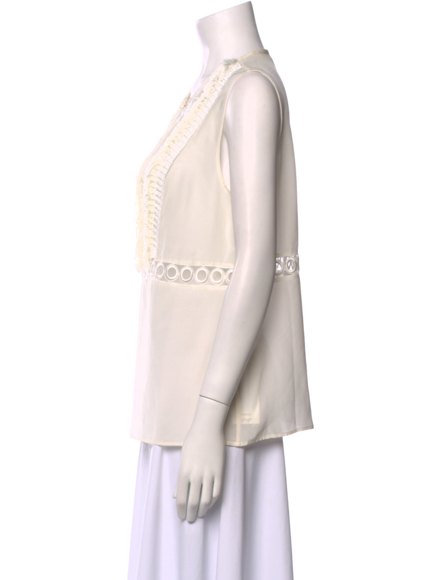 Roberto Cavalli Silk Crew Neck Top