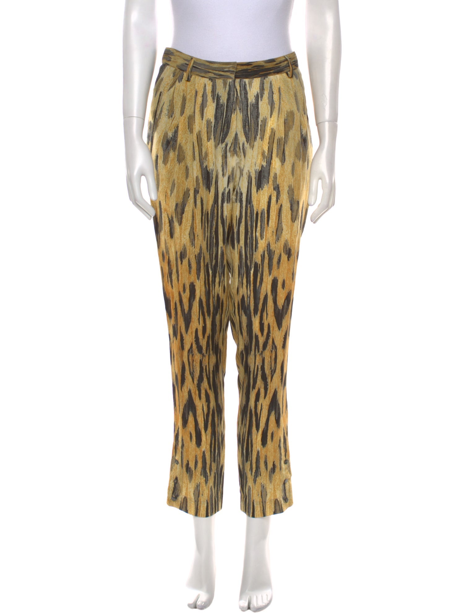 Roberto Cavalli Silk Straight Leg Pants