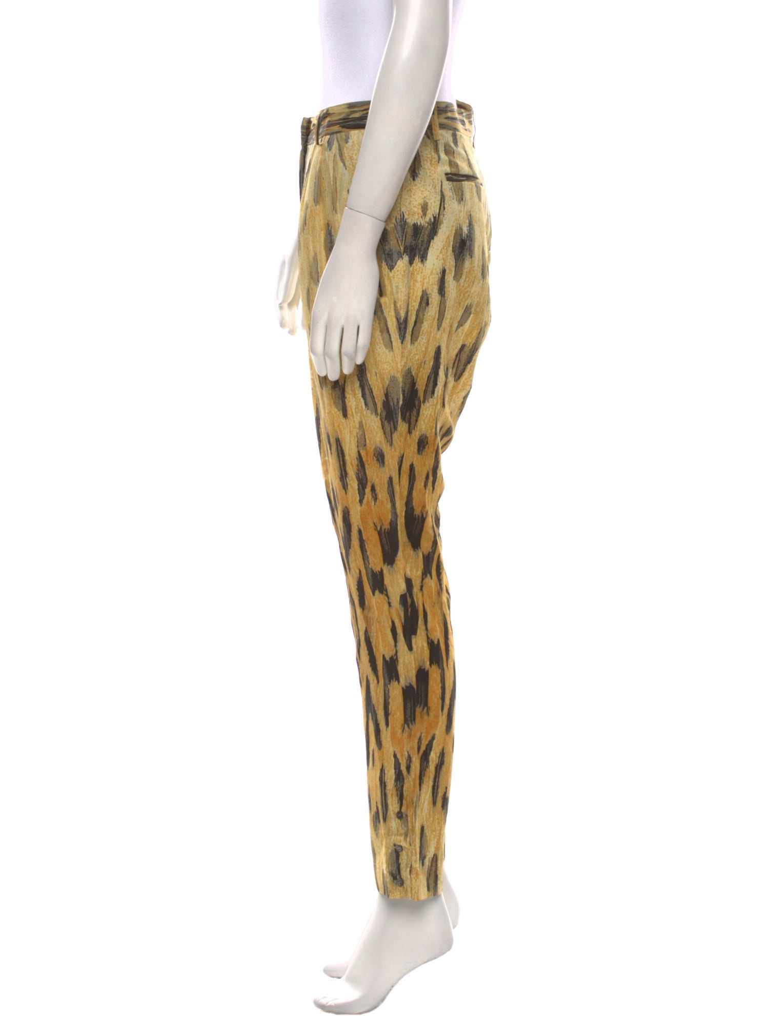 Roberto Cavalli Silk Straight Leg Pants