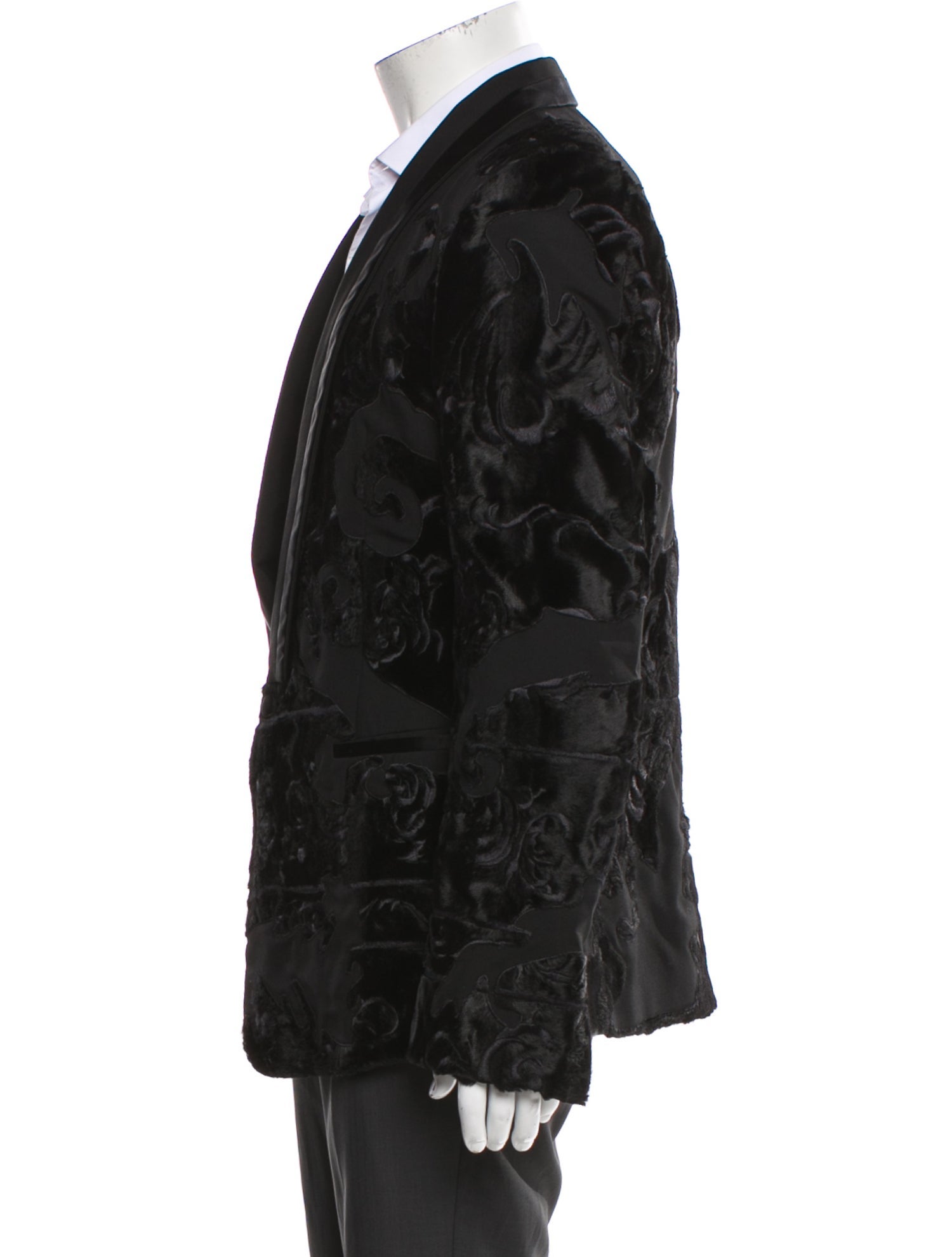 Roberto Cavalli Wool Floral Print Suit