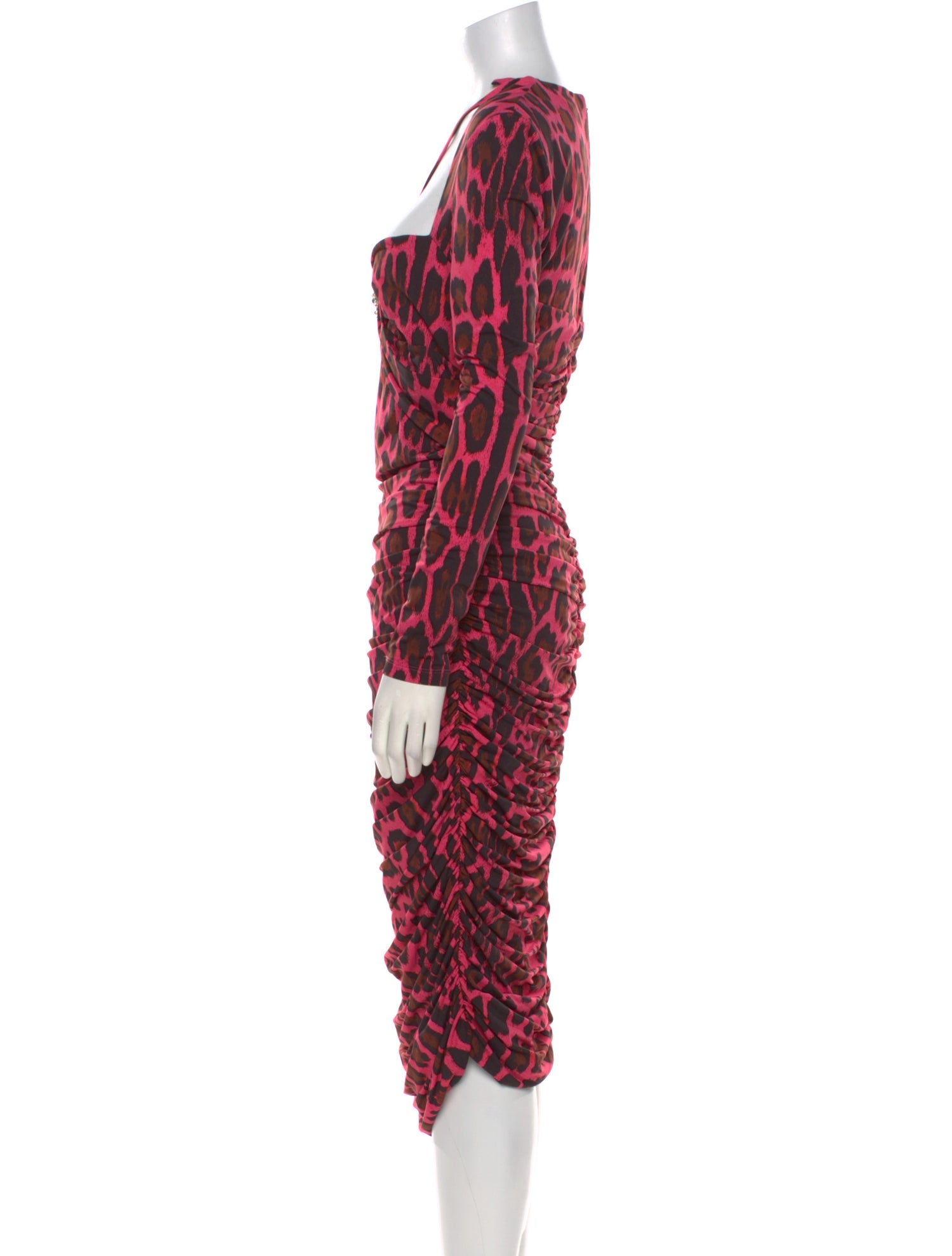 Roberto Cavalli Animal Print Midi Length Dress