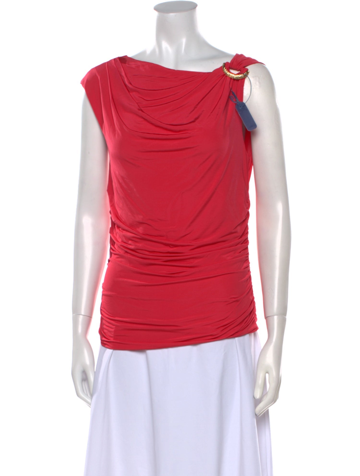 Roberto Cavalli Asymmetrical Sleeveless Top