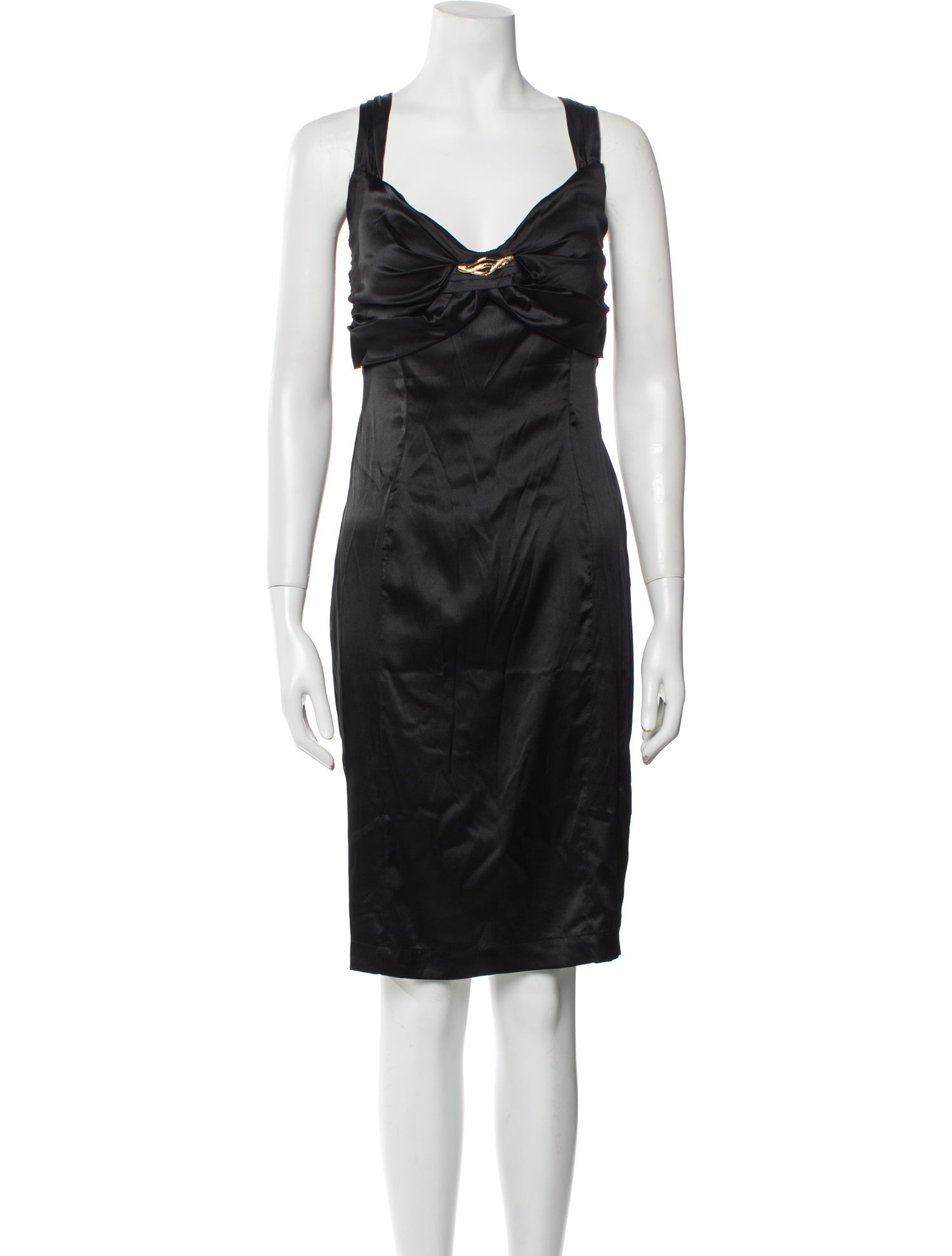 Roberto Cavalli Silk Knee-Length Dress