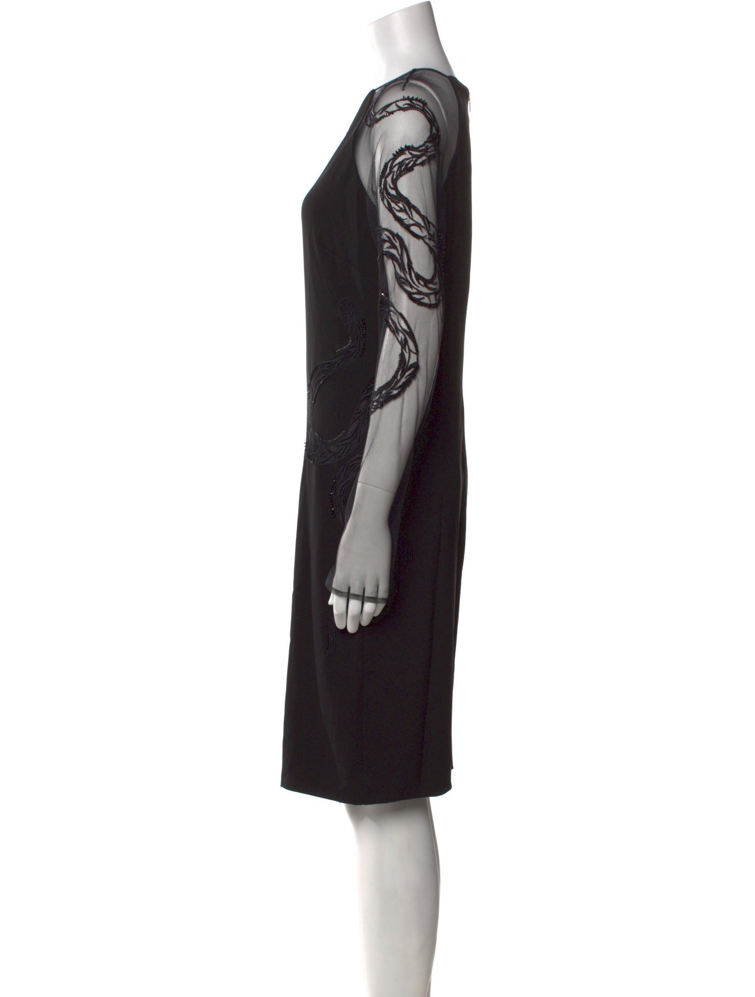Roberto Cavalli Crew Neck Knee-Length Dress