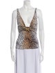 Roberto Cavalli Nylon Animal Print Top