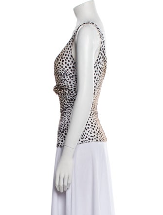 Roberto Cavalli Nylon Animal Print Top