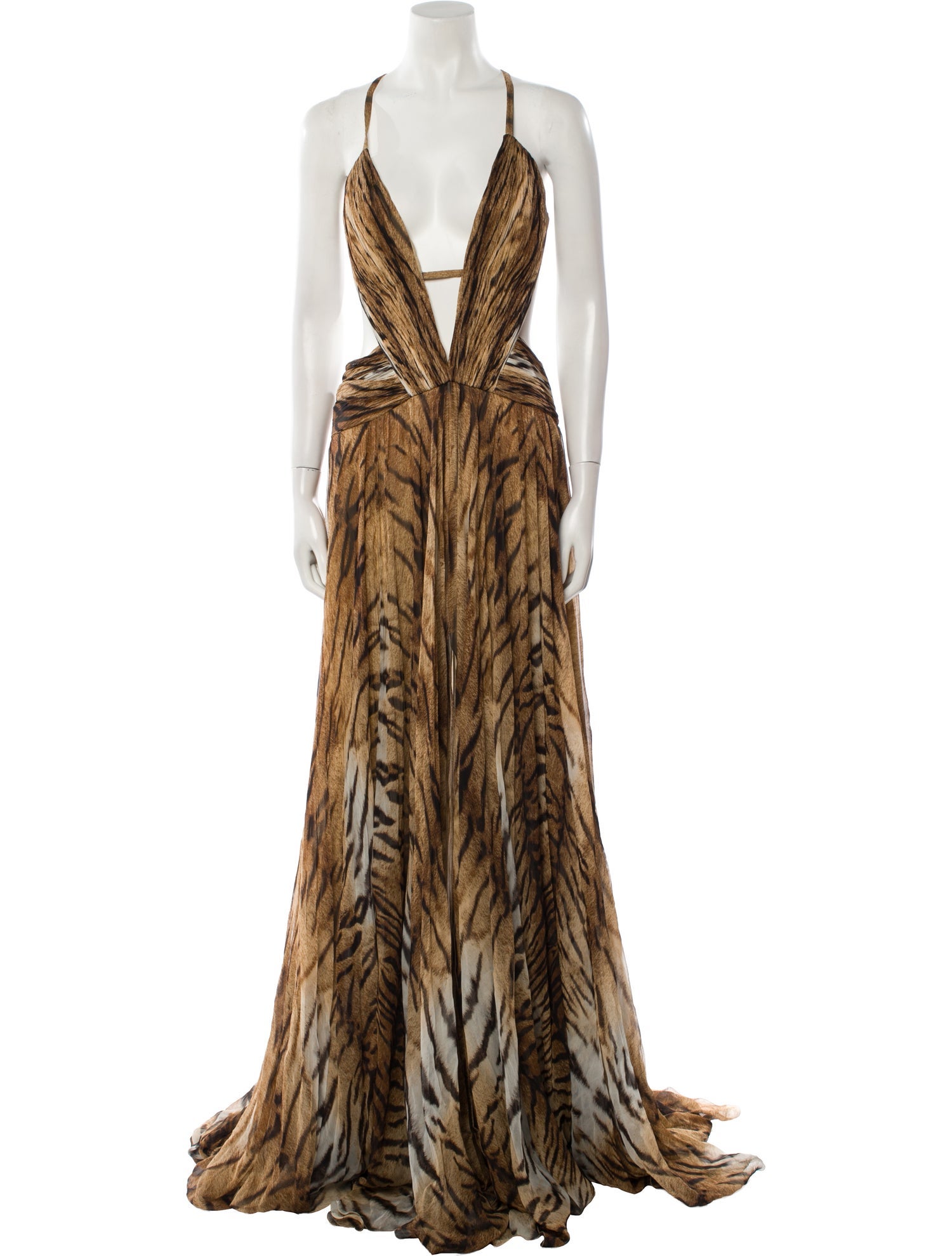Roberto Cavalli Silk Long Dress